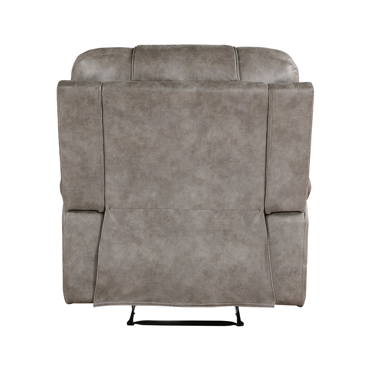 Homelegance Oberon Reclining Chair in Grayish Brown Polished Microfiber 9634GBR-1