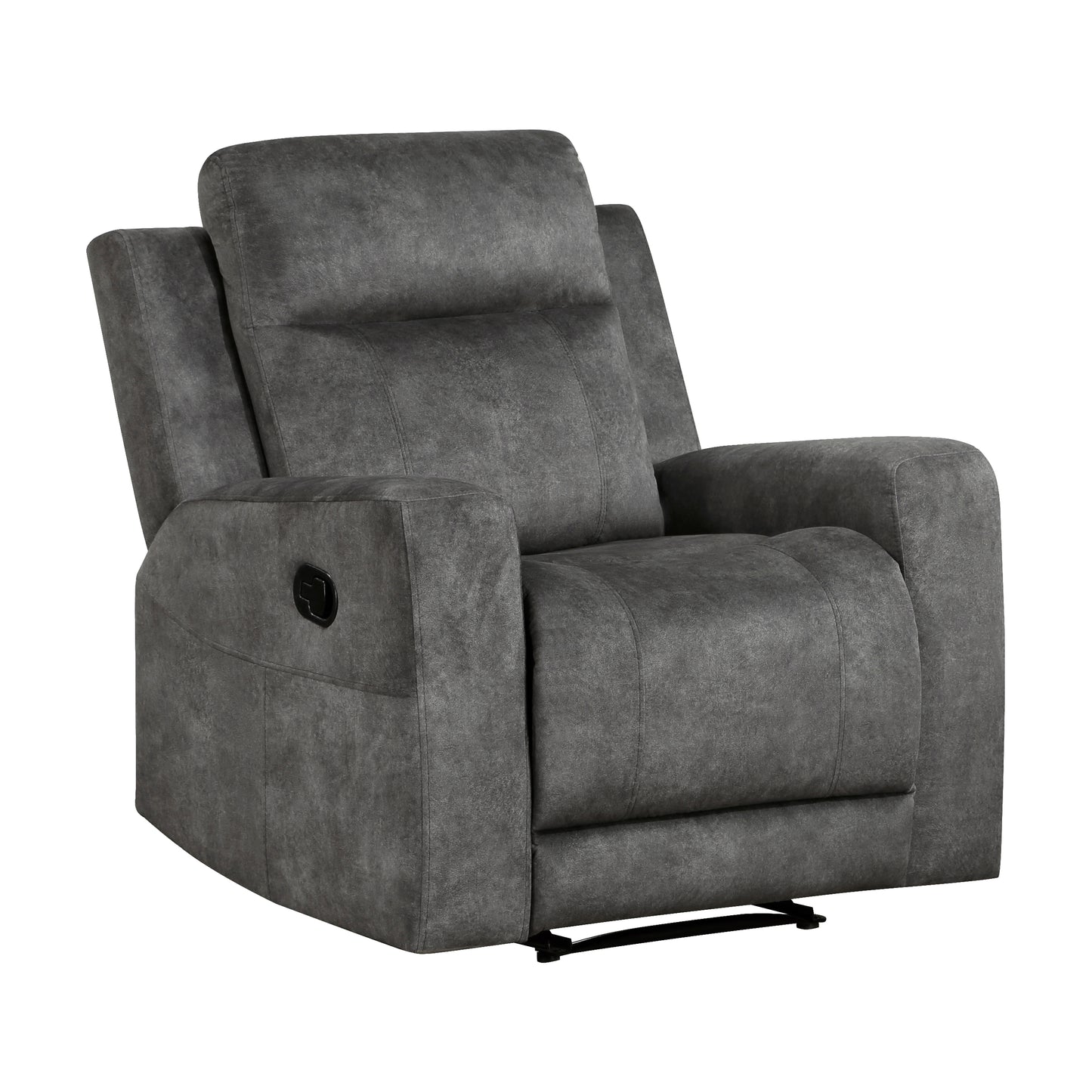 Homelegance Yates Reclining Chair in Brownish Gray Textured Microfiber 9635DG-1