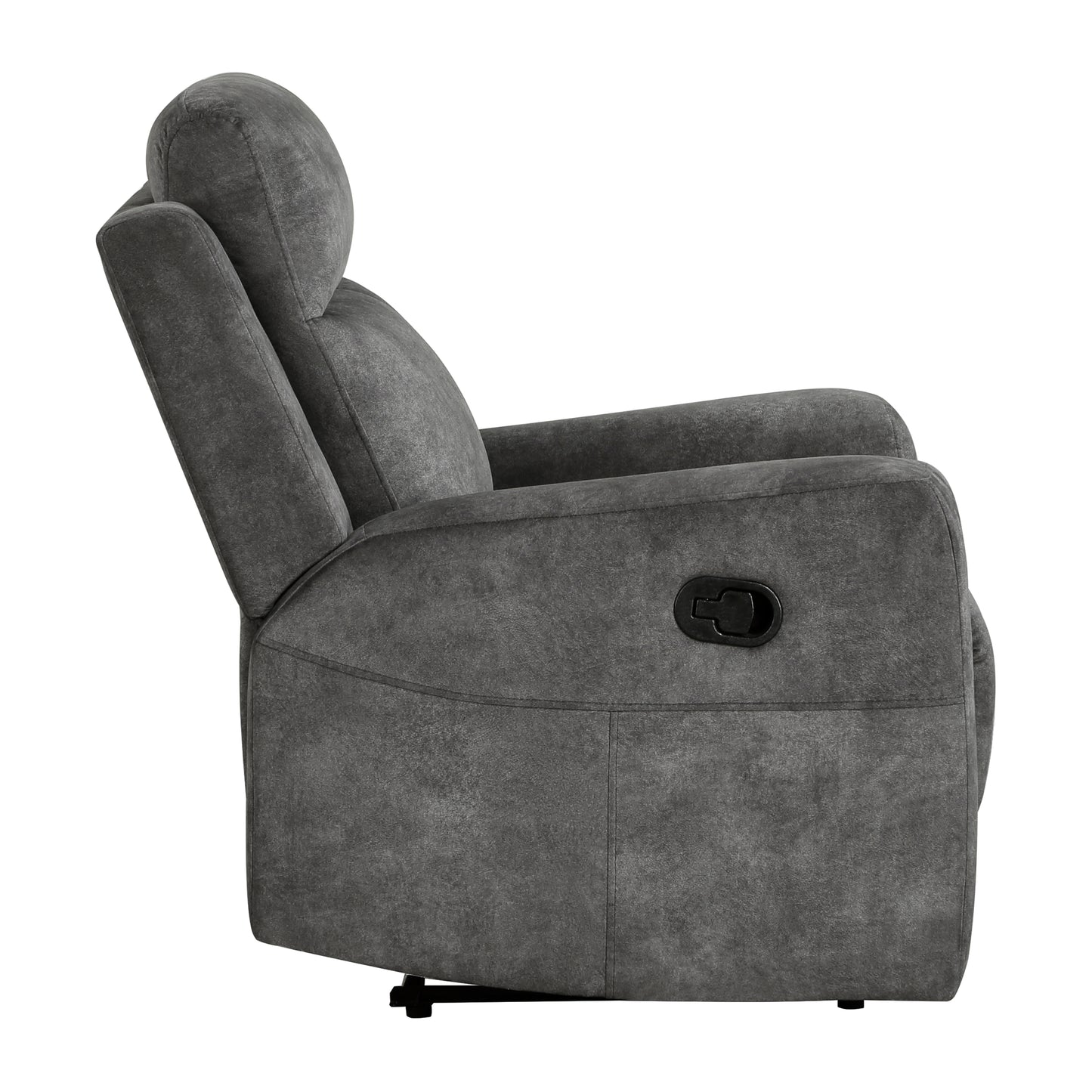Homelegance Yates Reclining Chair in Brownish Gray Textured Microfiber 9635DG-1