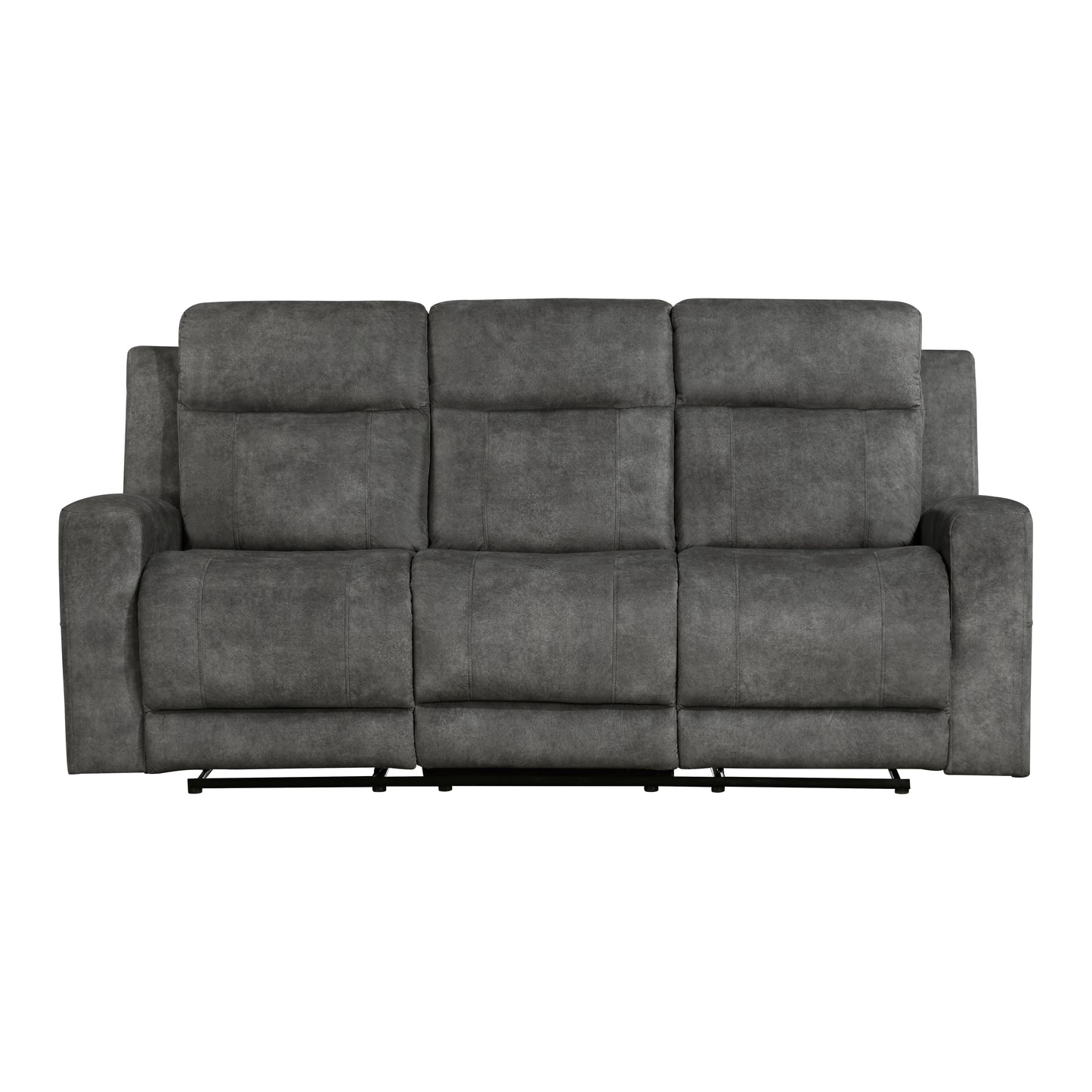 Homelegance Yates Dark Brownish-Gray Dual Reclining Sectional Sofa 9635DG-3