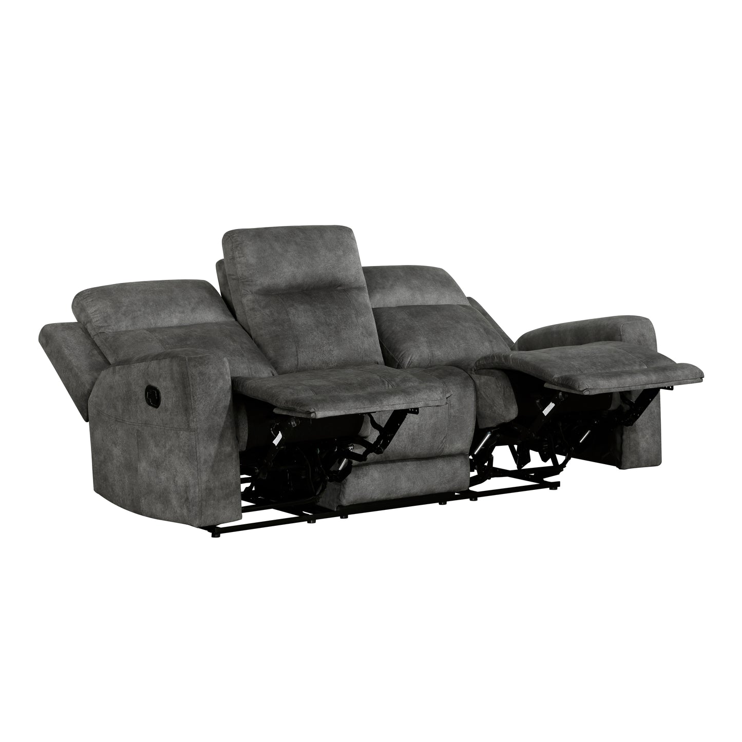 Homelegance Yates Dark Brownish-Gray Dual Reclining Sectional Sofa 9635DG-3