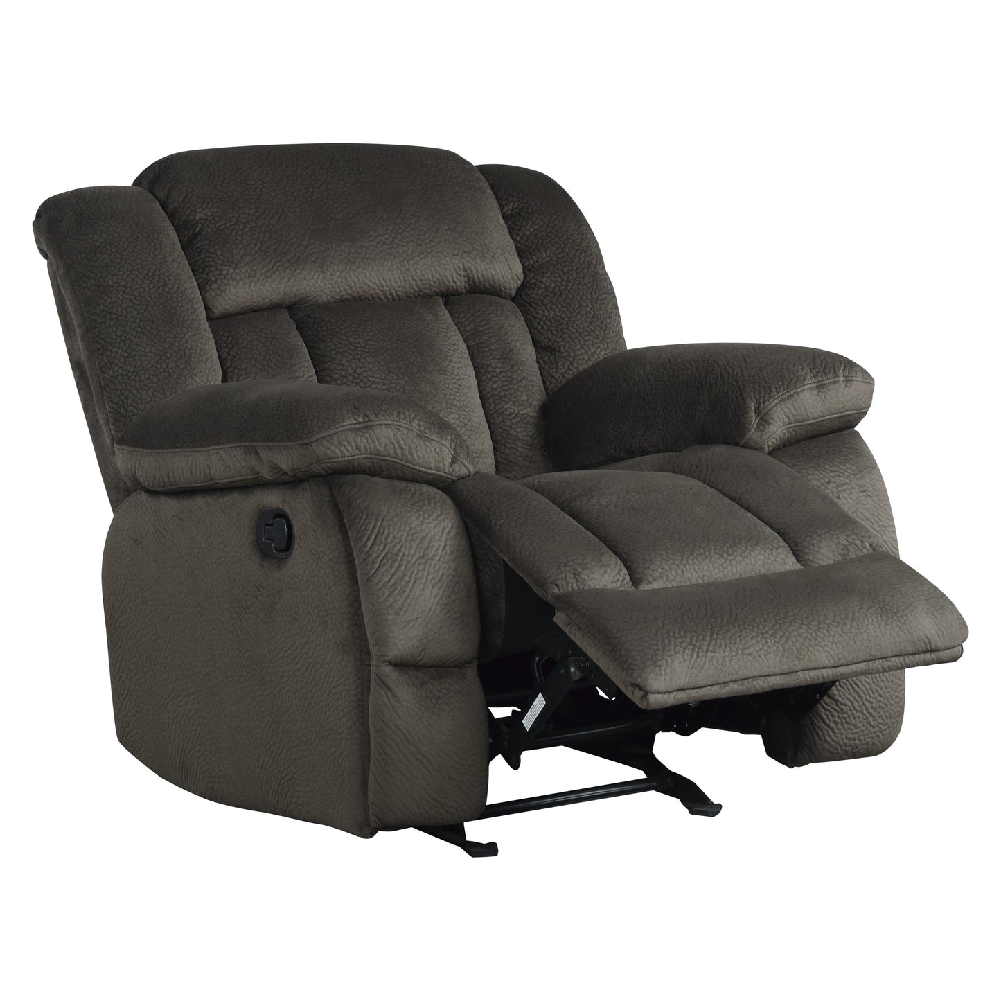 Homelegance Laurelton Glider Recliner Chair in Chocolate Microfiber 9636-1