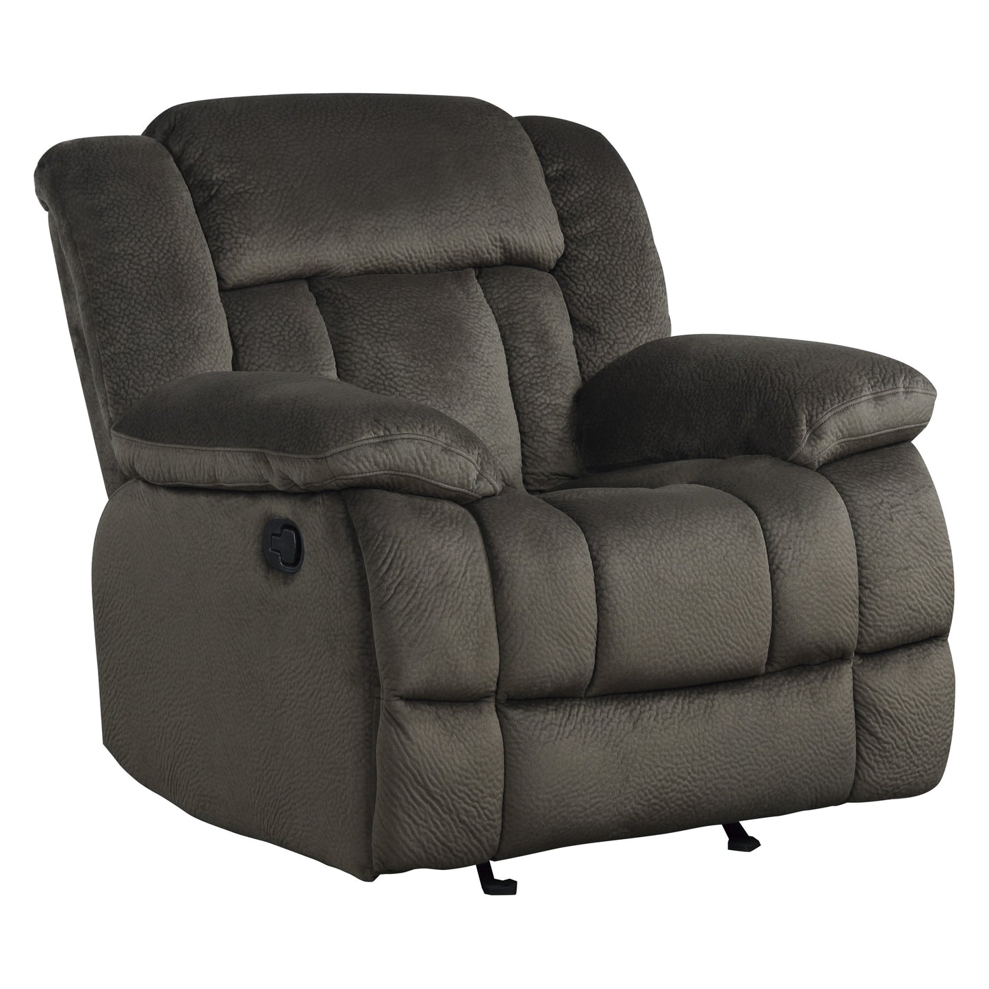 Homelegance Laurelton Glider Recliner Chair in Chocolate Microfiber 9636-1