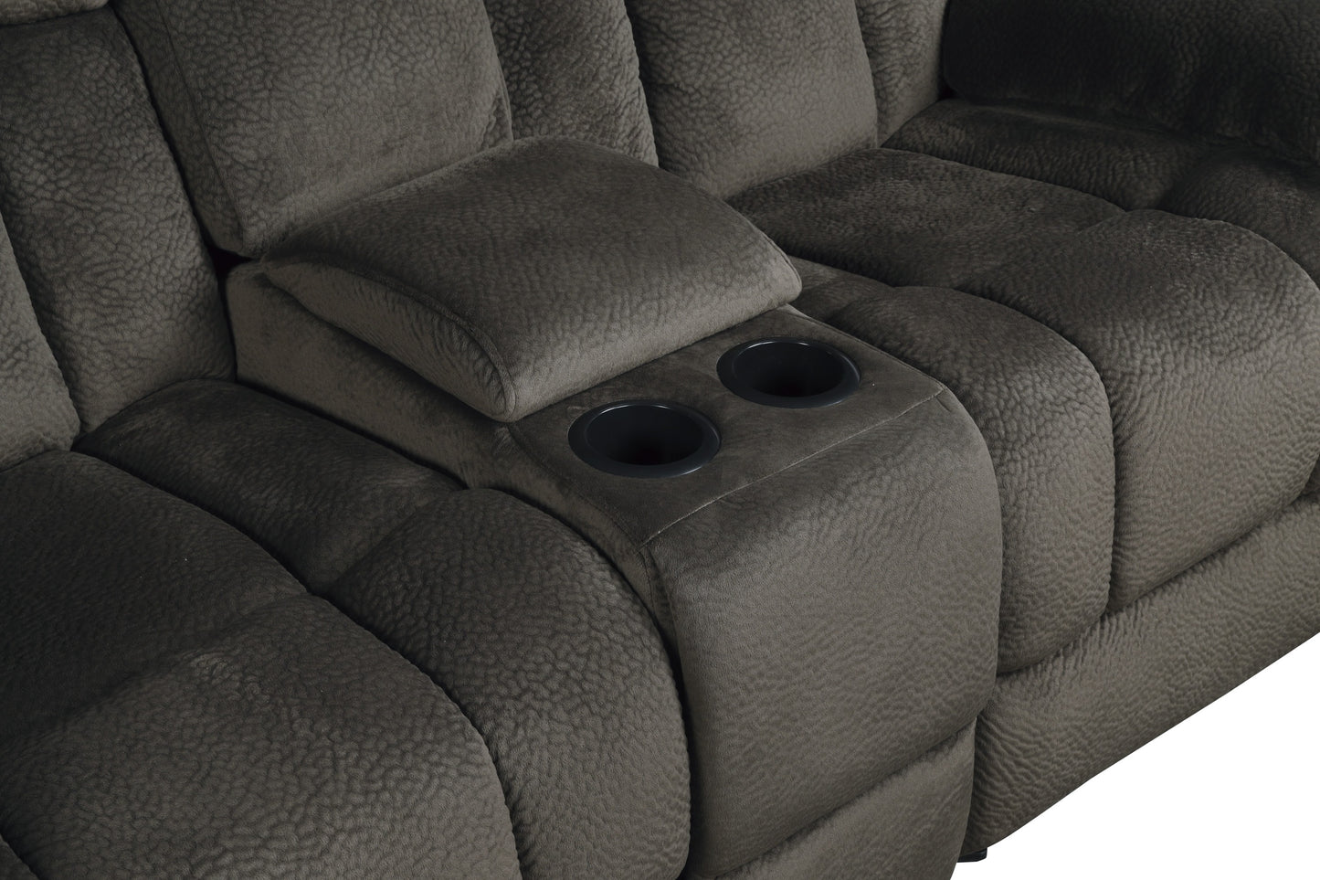Homelegance Laurelton Loveseat Glider Reclining in Chocolate 9636-2