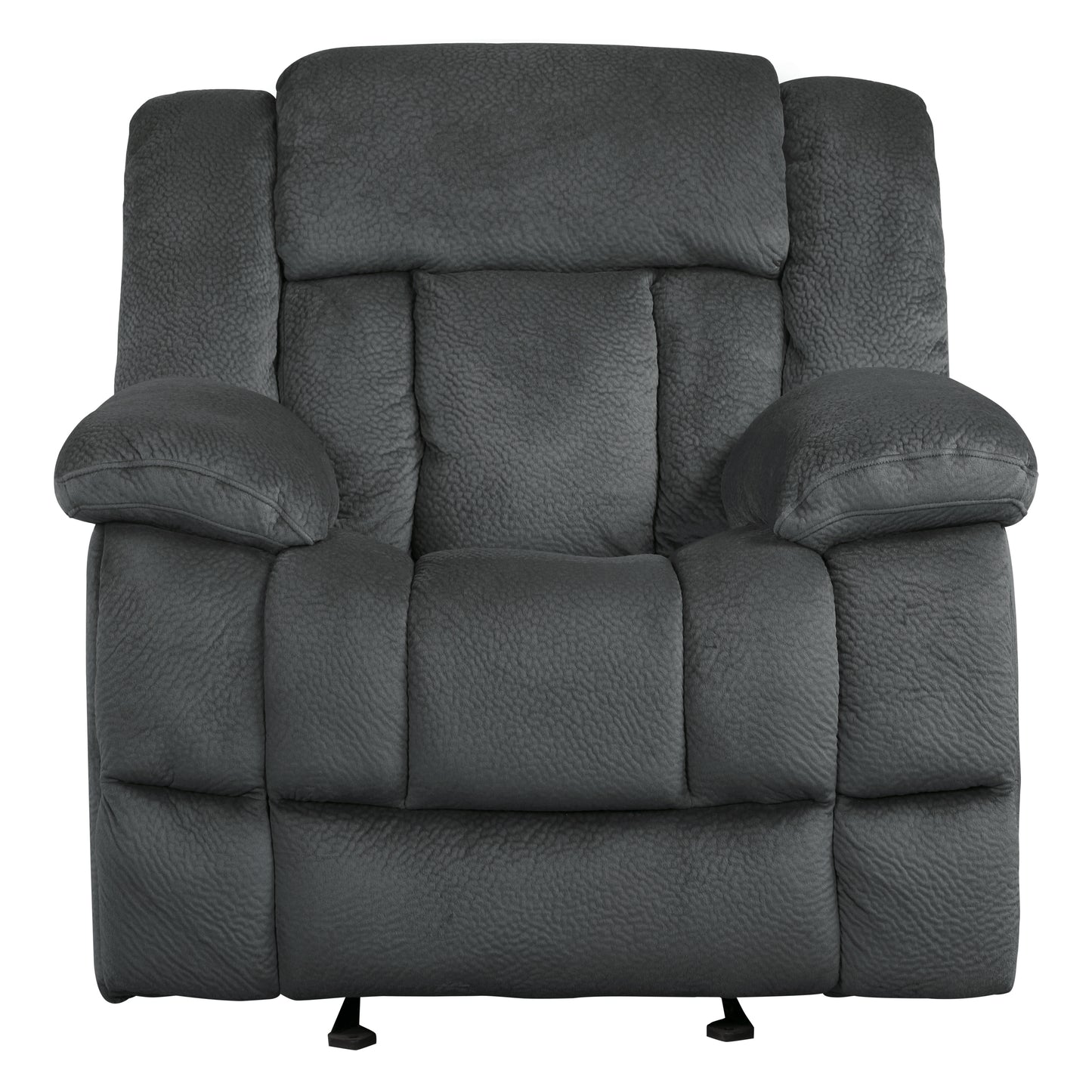Homelegance Laurelton Glider Recliner Chair in Charcoal Microfiber 9636CC-1