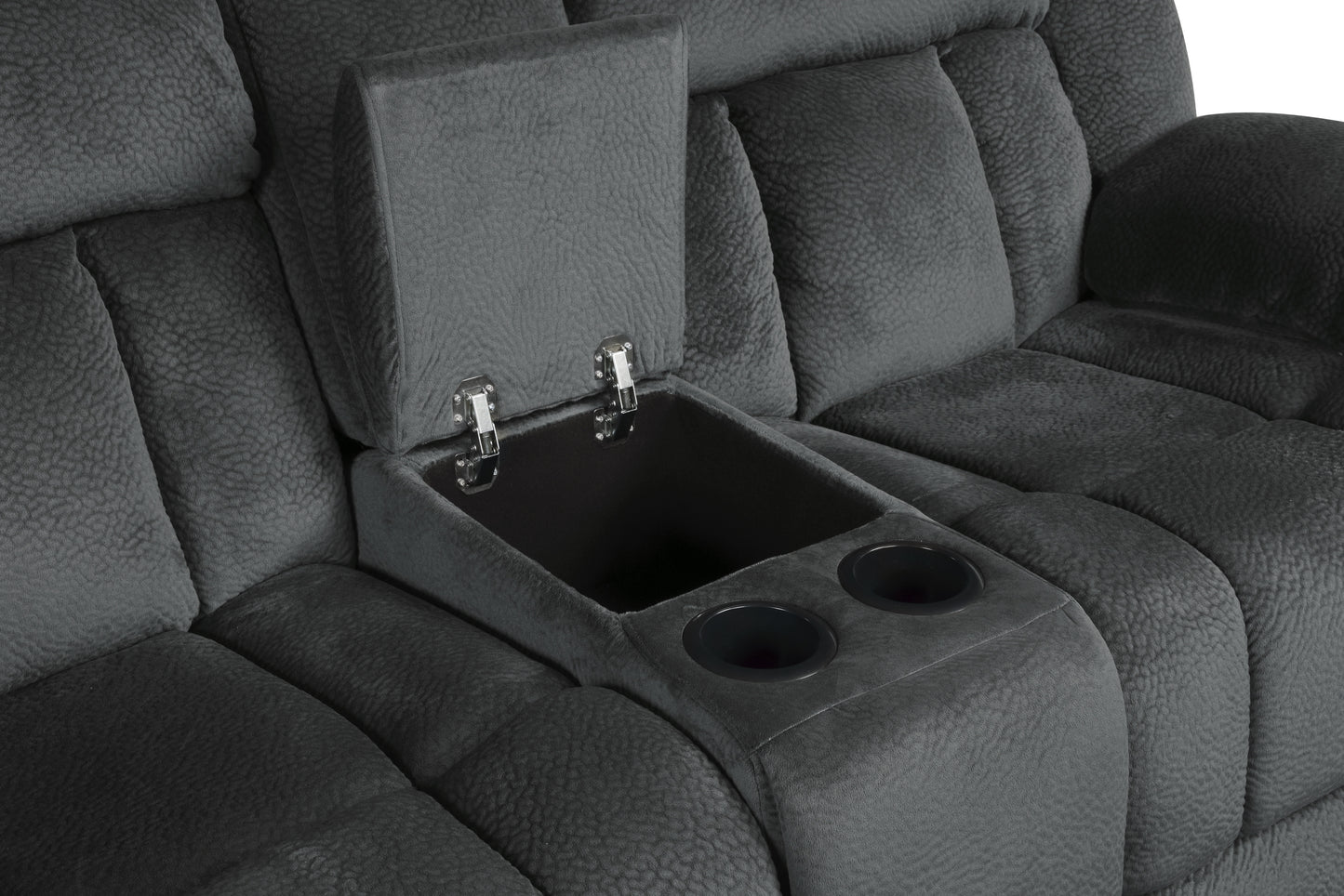 Homelegance Laurelton Glider Reclining Charcoal 9636CC-2