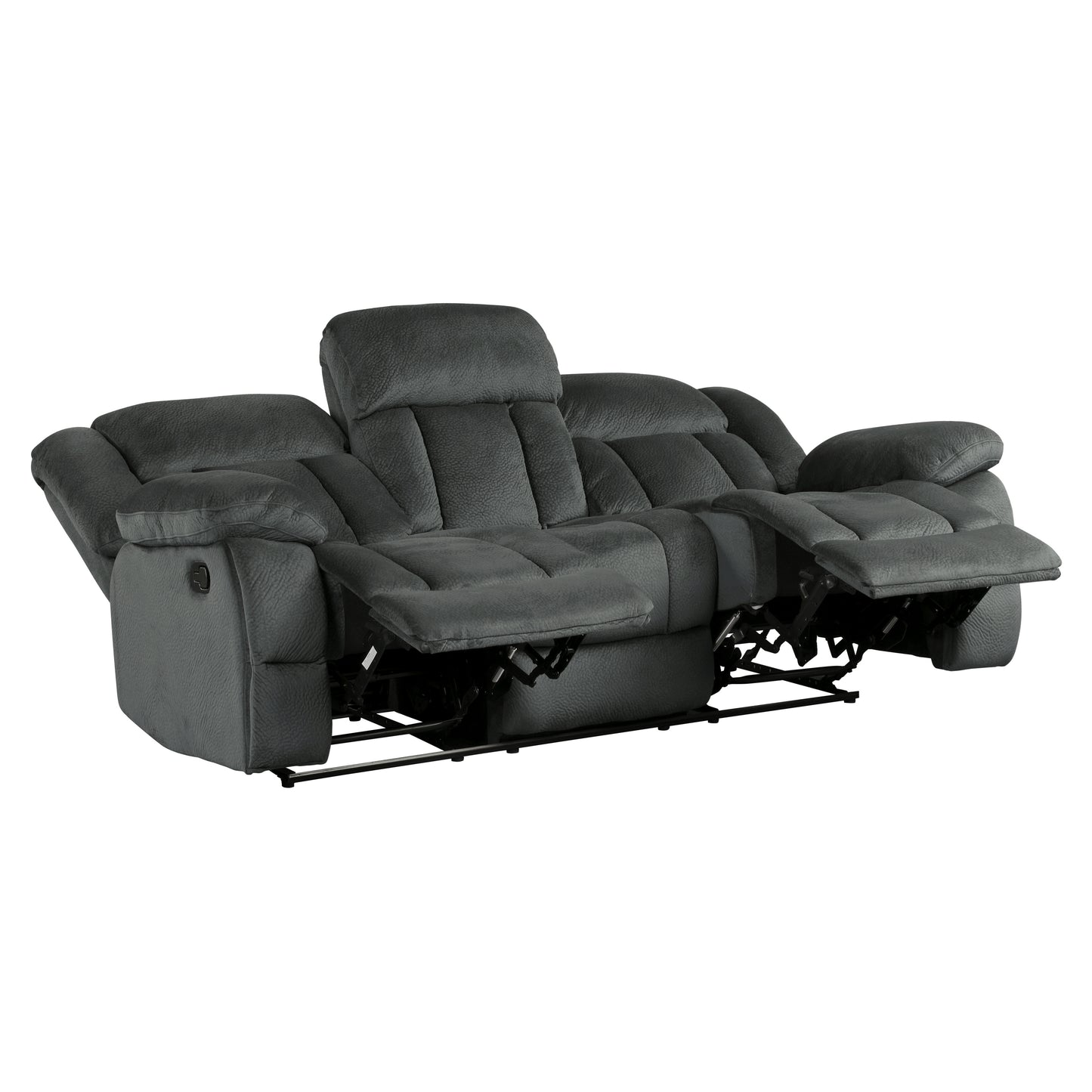 Homelegance Laurelton Charcoal Double Reclining Sectional Sofa 9636CC-3