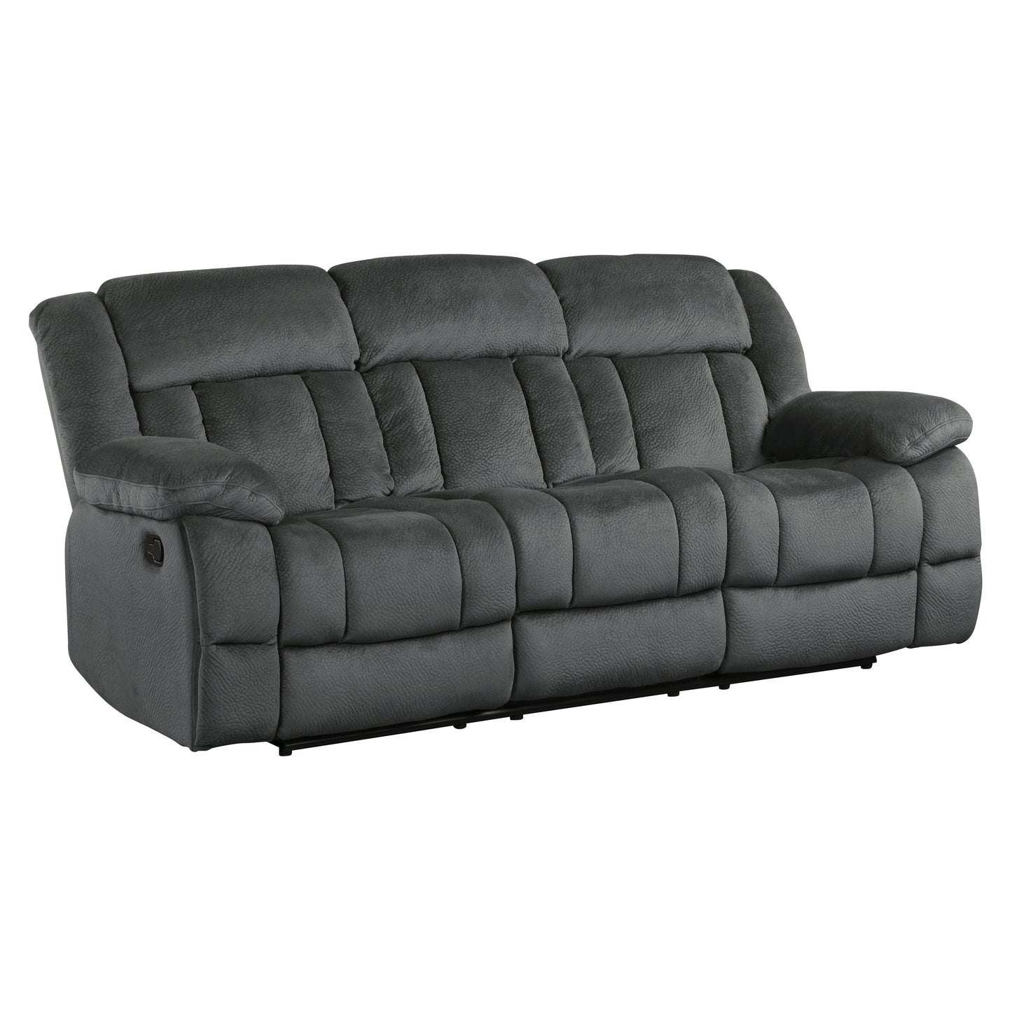 Homelegance Laurelton Charcoal Double Reclining Sectional Sofa 9636CC-3