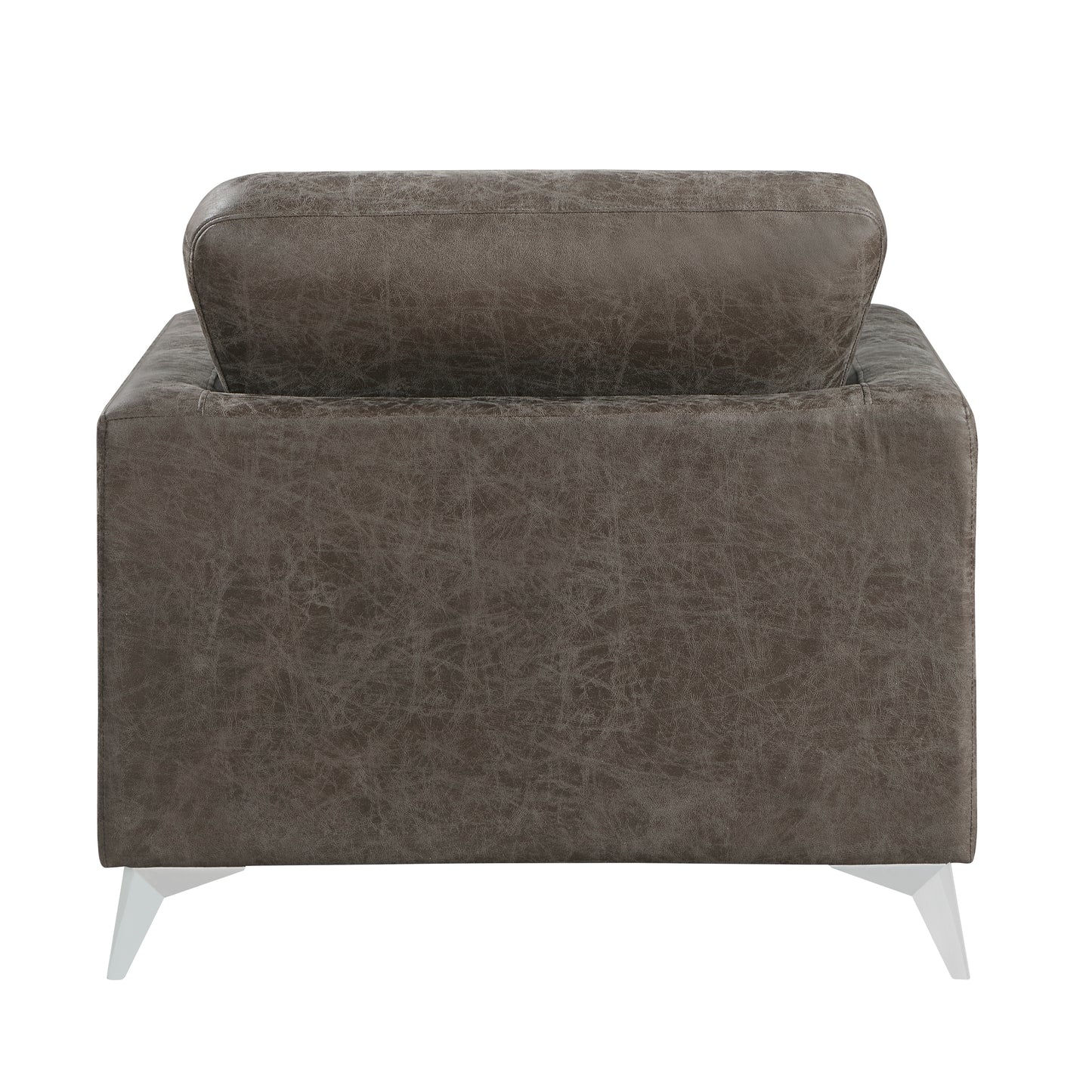 Homelegance Cazon Accent Chair in Brownish Gray Polished Microfiber 9637BRG-1