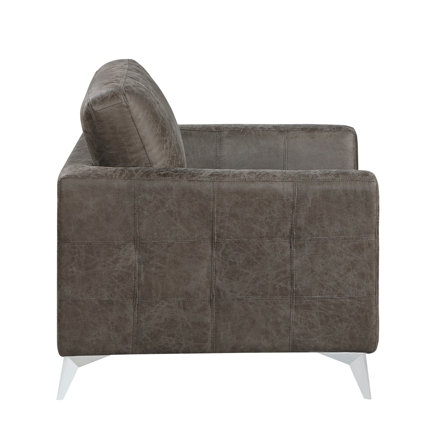 Homelegance Cazon Accent Chair in Brownish Gray Polished Microfiber 9637BRG-1