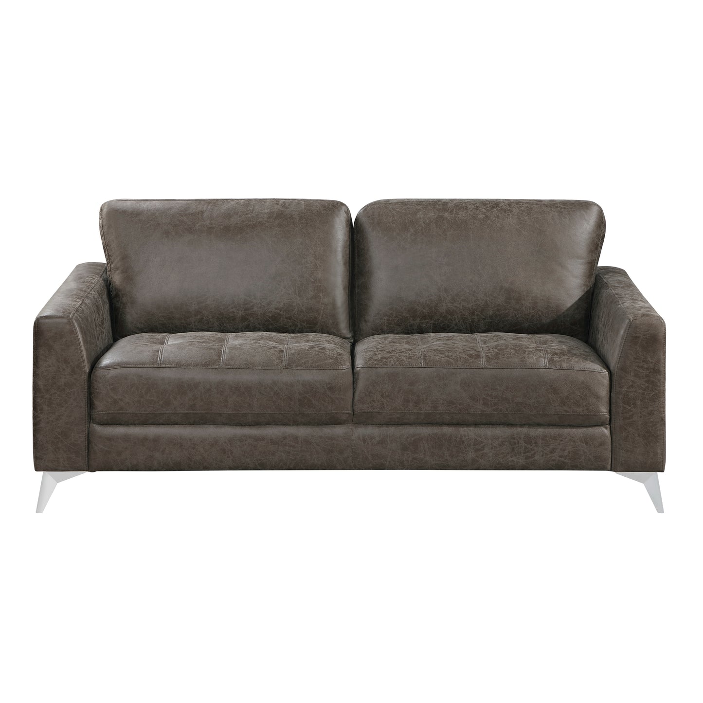 Homelegance Cazon Sectional Sofa in Brownish Gray Polished Microfiber 9637BRG-3