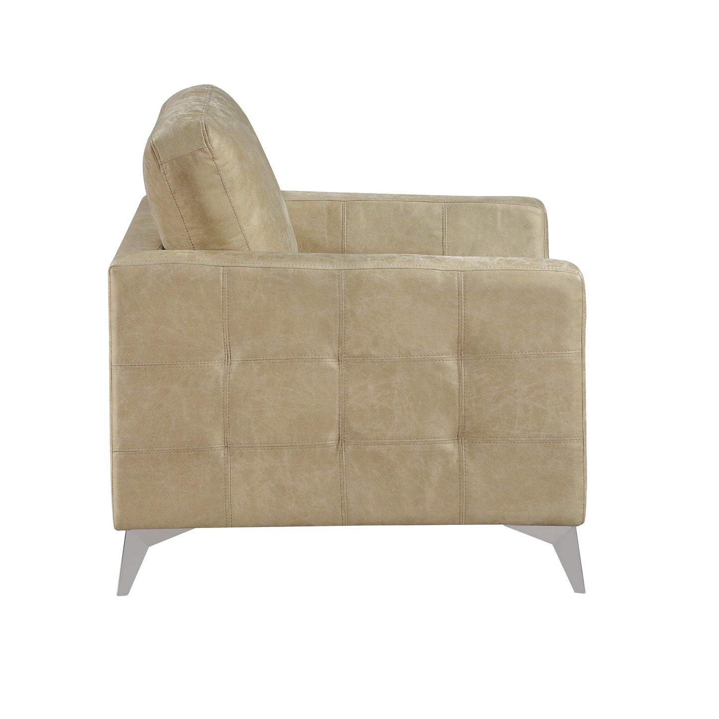 Homelegance Cazon Accent Chair in Sand Polished Microfiber 9637SND-1