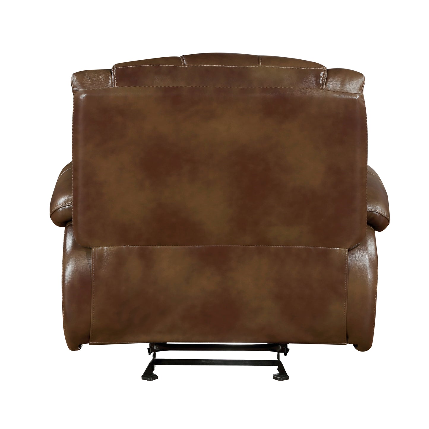 Homelegance Ellicott Glider Recliner Chair in Brown Leather 9639BR-1