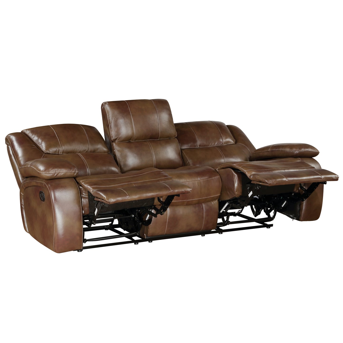 Homelegance Ellicott Brown Dual Reclining Sectional Sofa 9639BR-3