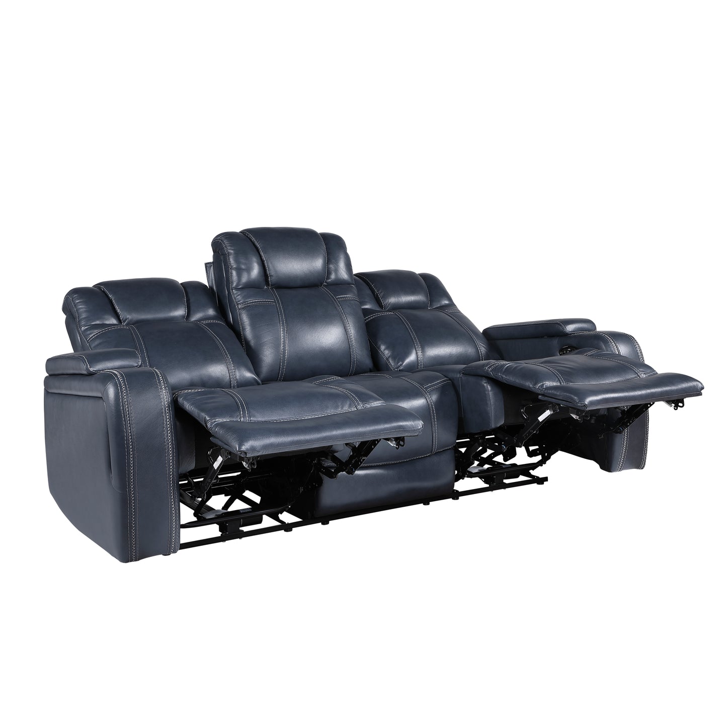 Homelegance Keziah Blue Power Reclining Sectional Sofa 9640BU-3PWH
