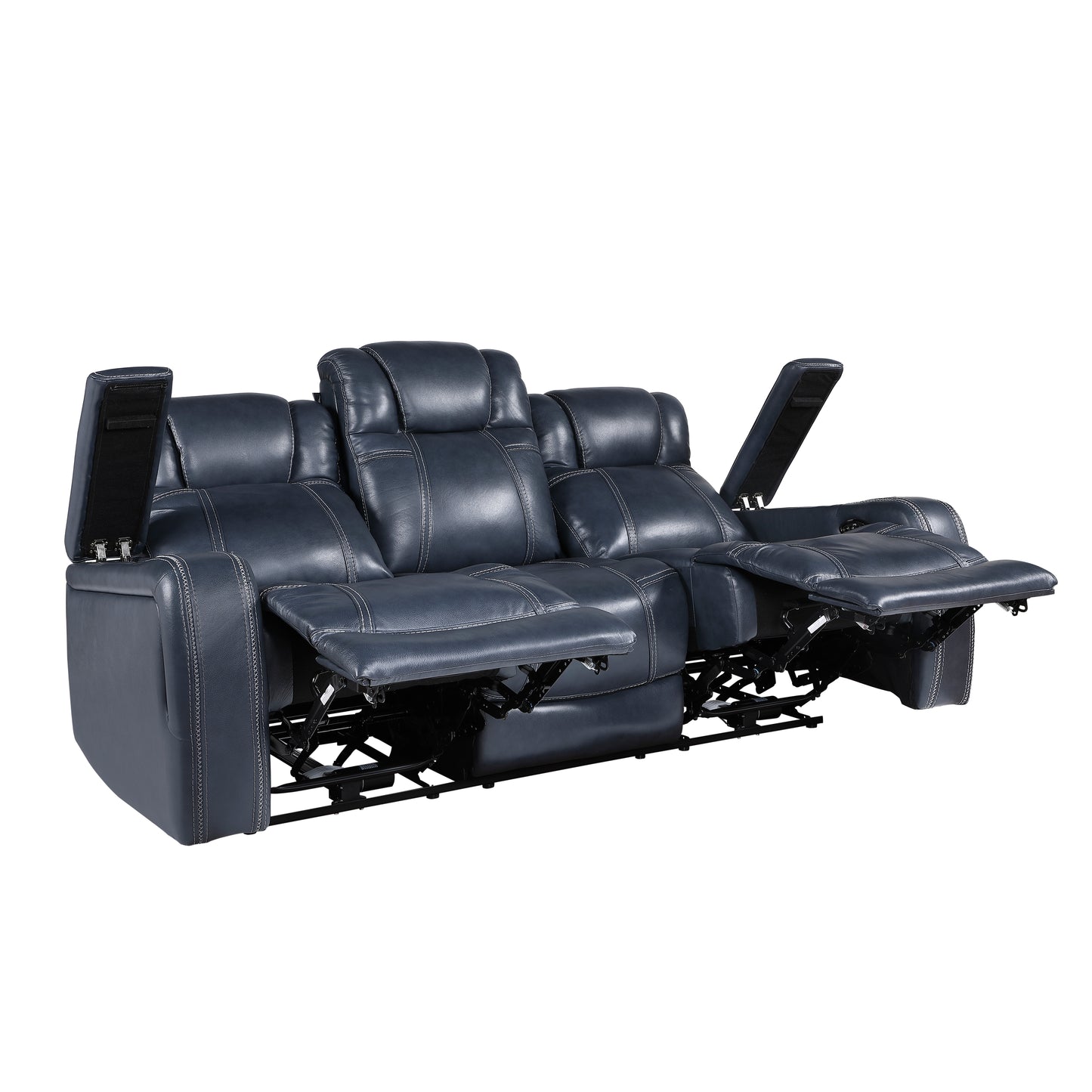 Homelegance Keziah Blue Power Reclining Sectional Sofa 9640BU-3PWH