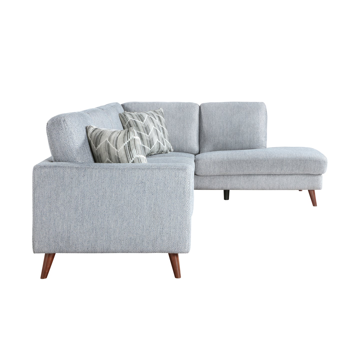 Homelegance Sectional Sofa in Gray with Chaise 9644BGY-23L5R