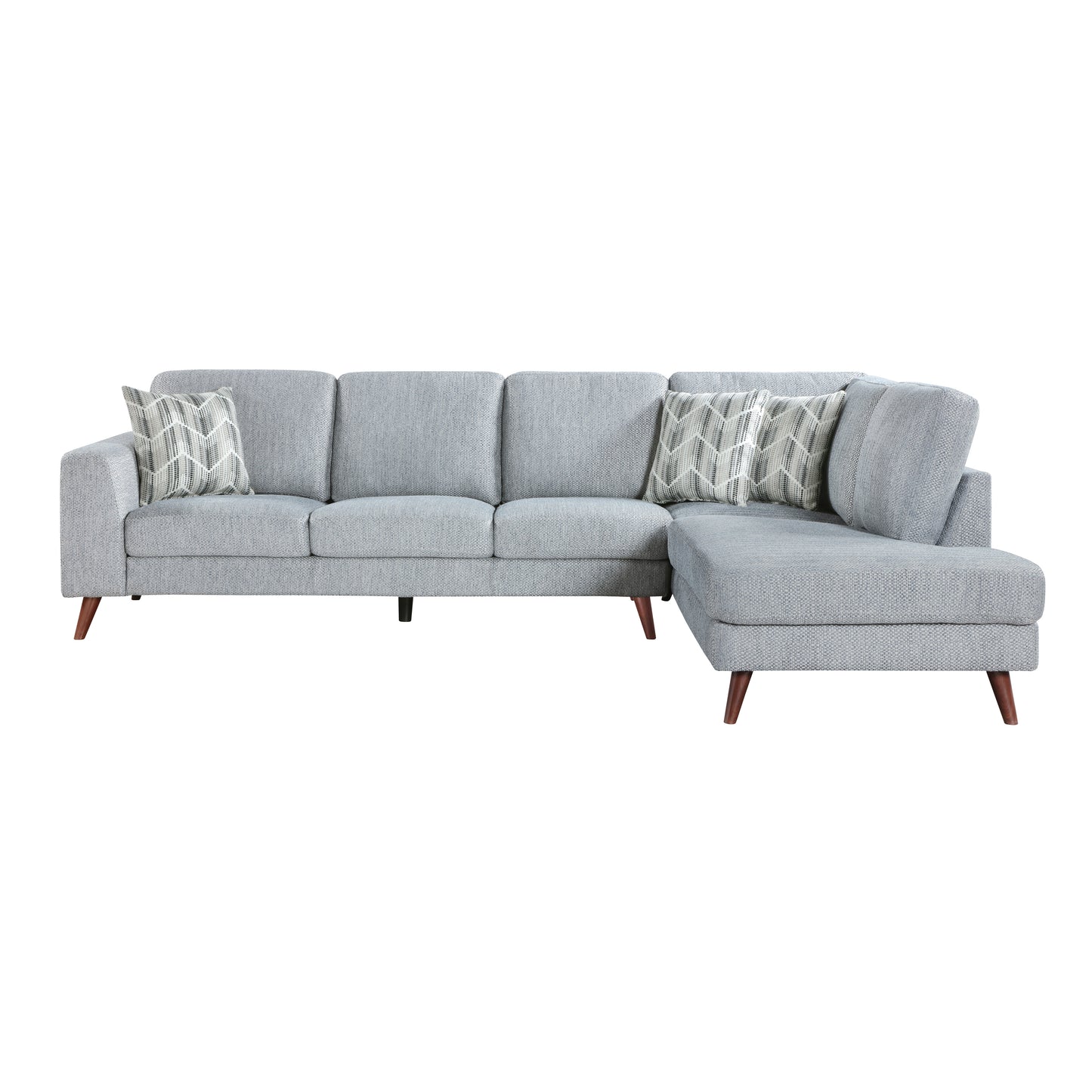 Homelegance Sectional Sofa in Gray with Chaise 9644BGY-23L5R