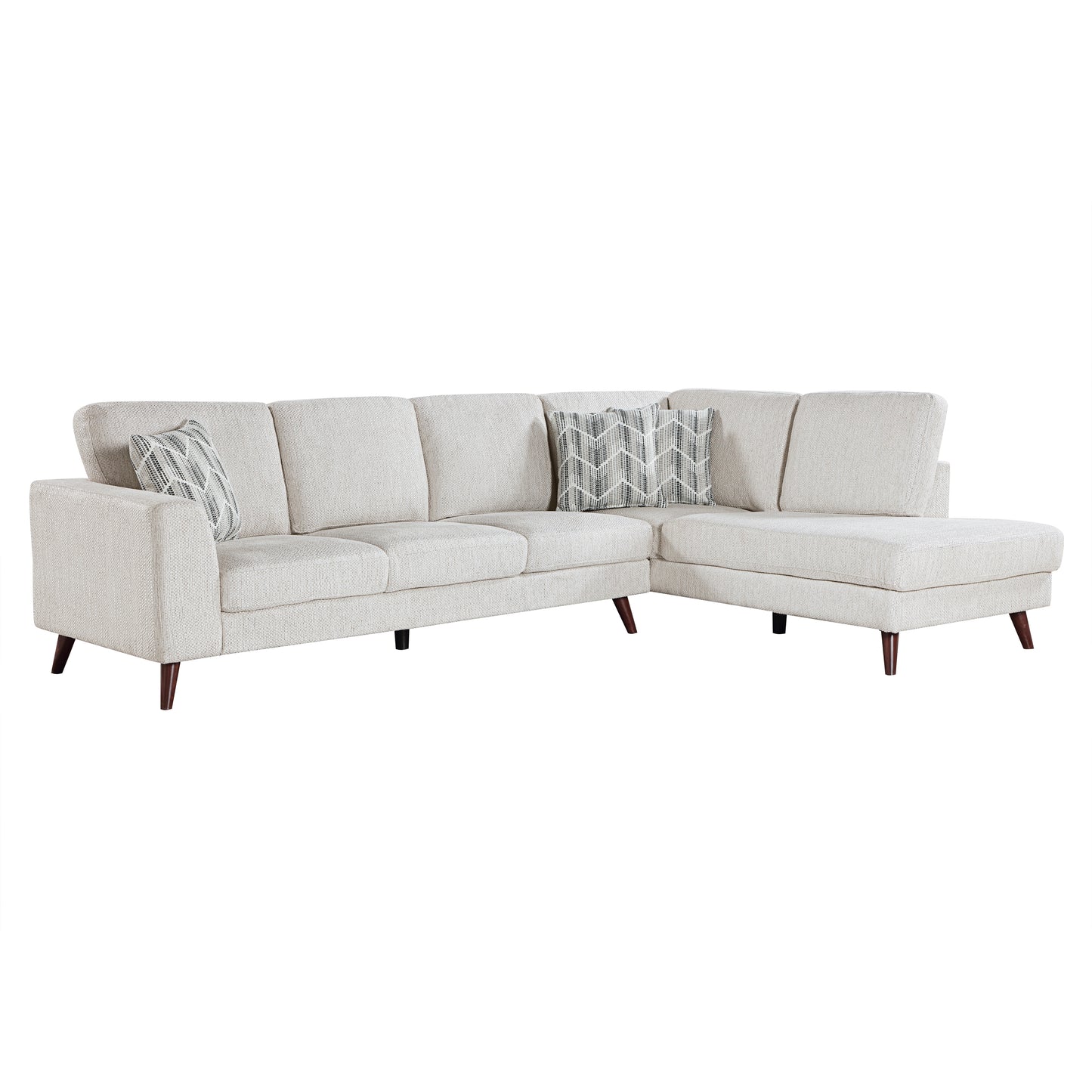 Homelegance Sectional Sofa in Stylish Velvet Gray 9644SVE-23L5R