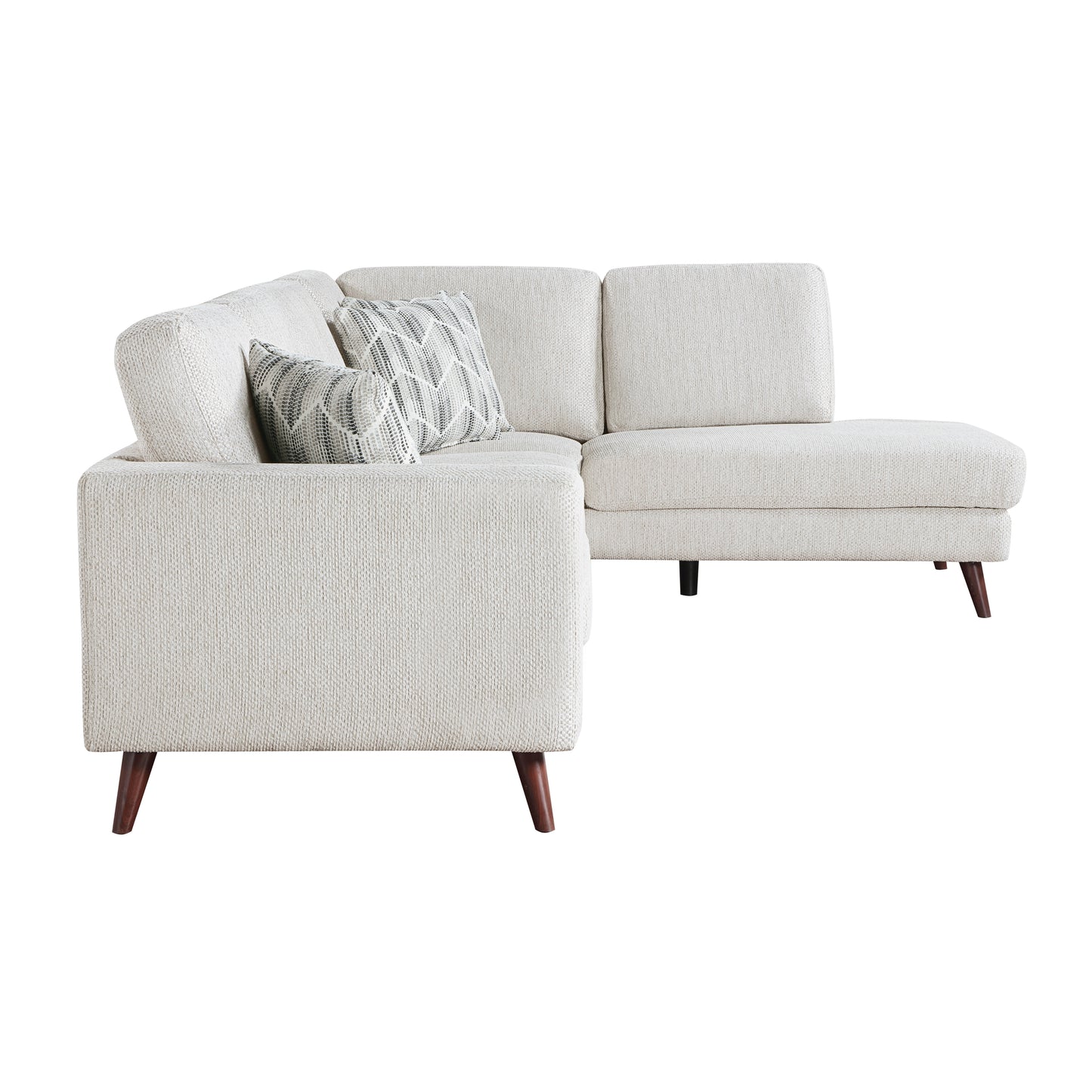 Homelegance Sectional Sofa in Stylish Velvet Gray 9644SVE-23L5R