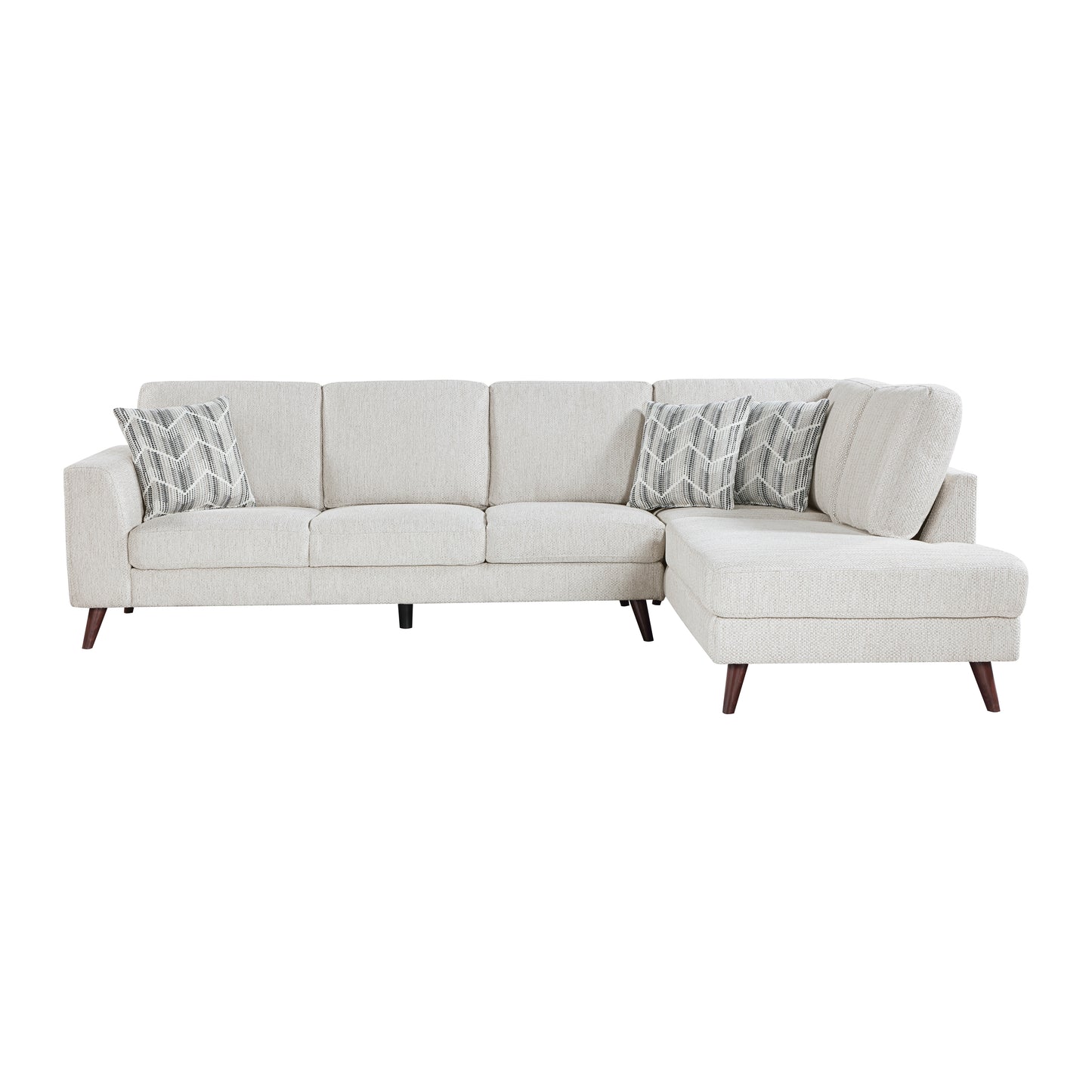 Homelegance Sectional Sofa in Stylish Velvet Gray 9644SVE-23L5R