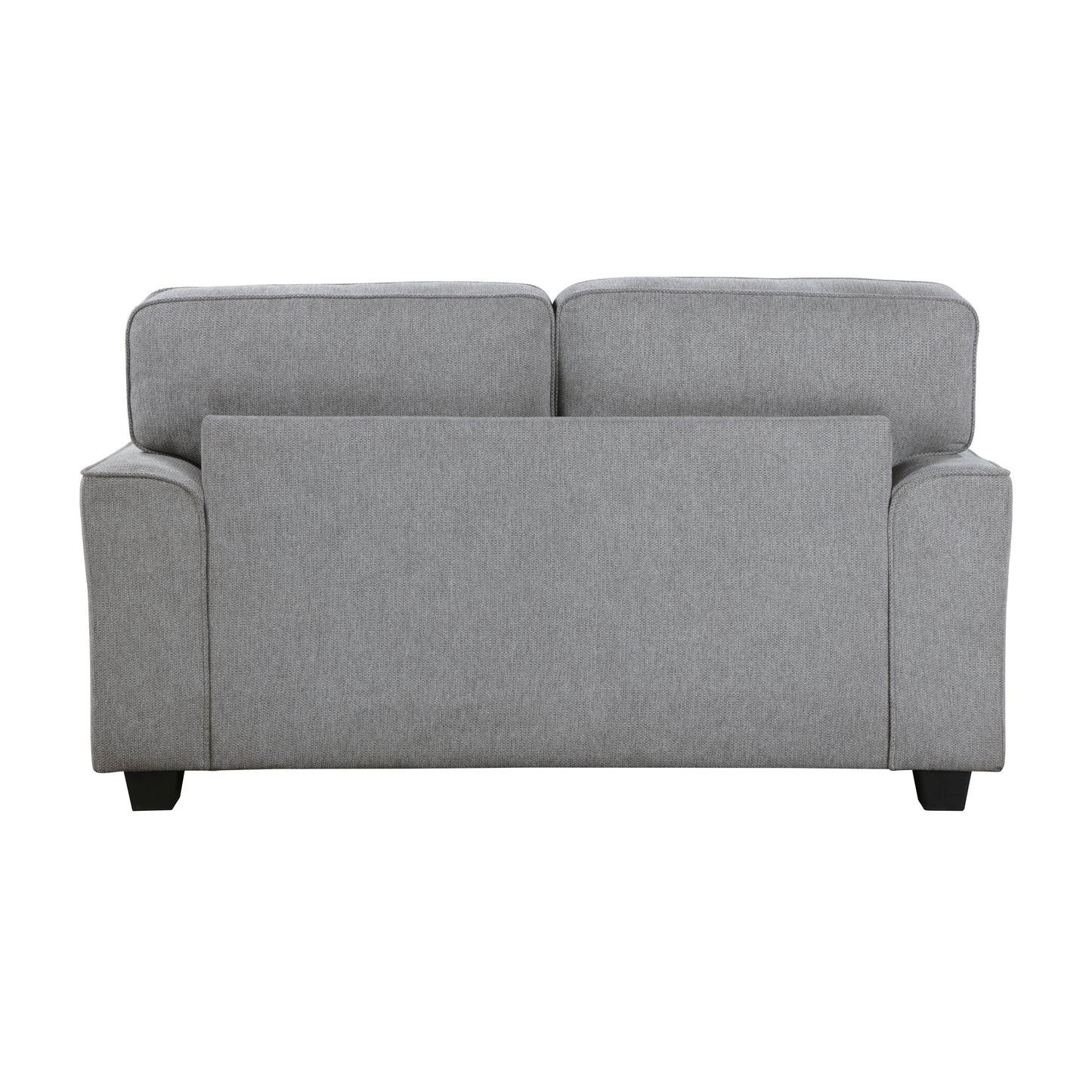 Homelegance Bradford Loveseat in Gray Chenille with Nailhead Trim 9648GY-2