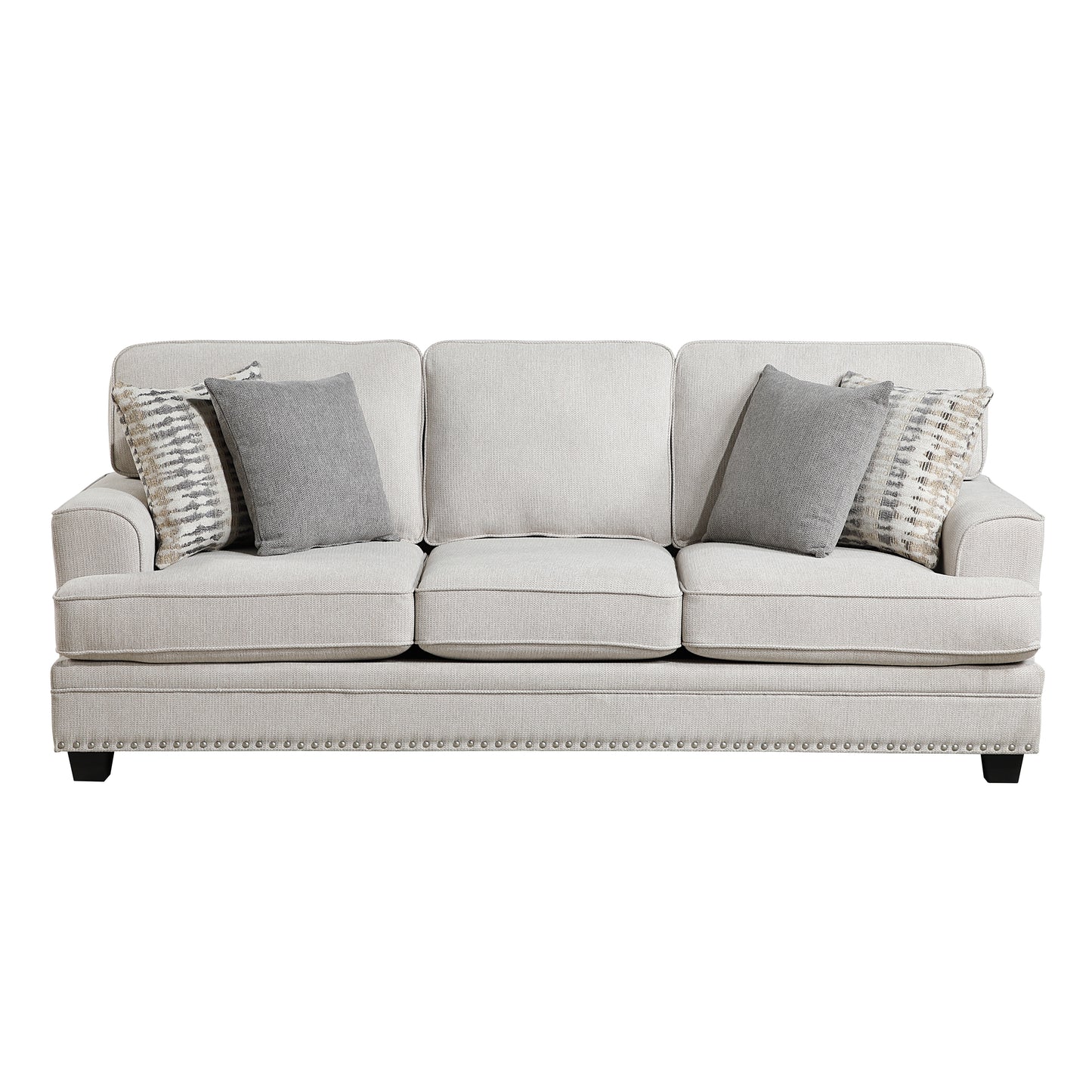 Homelegance Bradford Sand Chenille Sectional Sofa with Nailhead Trim 9648SN-3