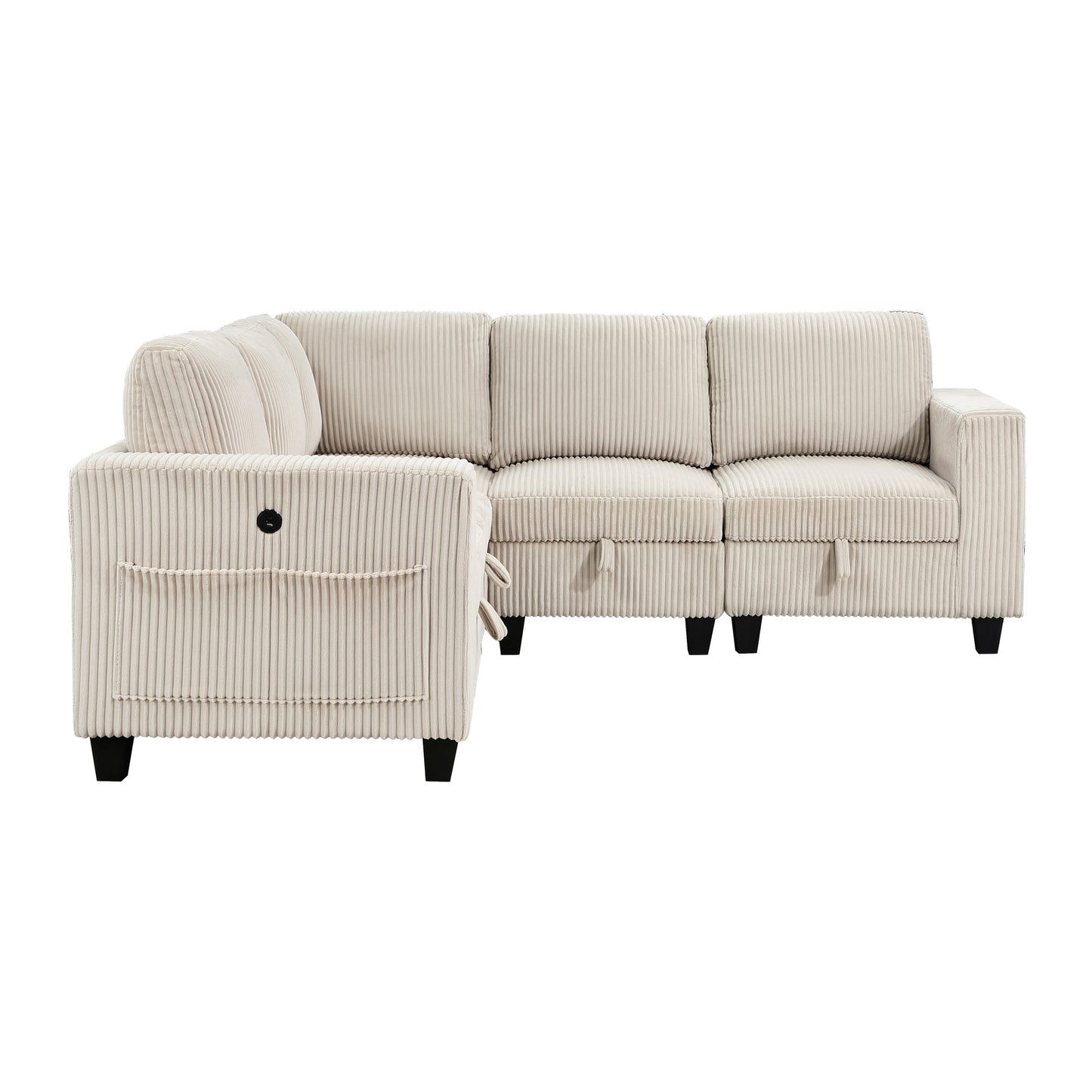 Homelegance Walterboro Sectional Sofa in Beige 9650BE-5SC