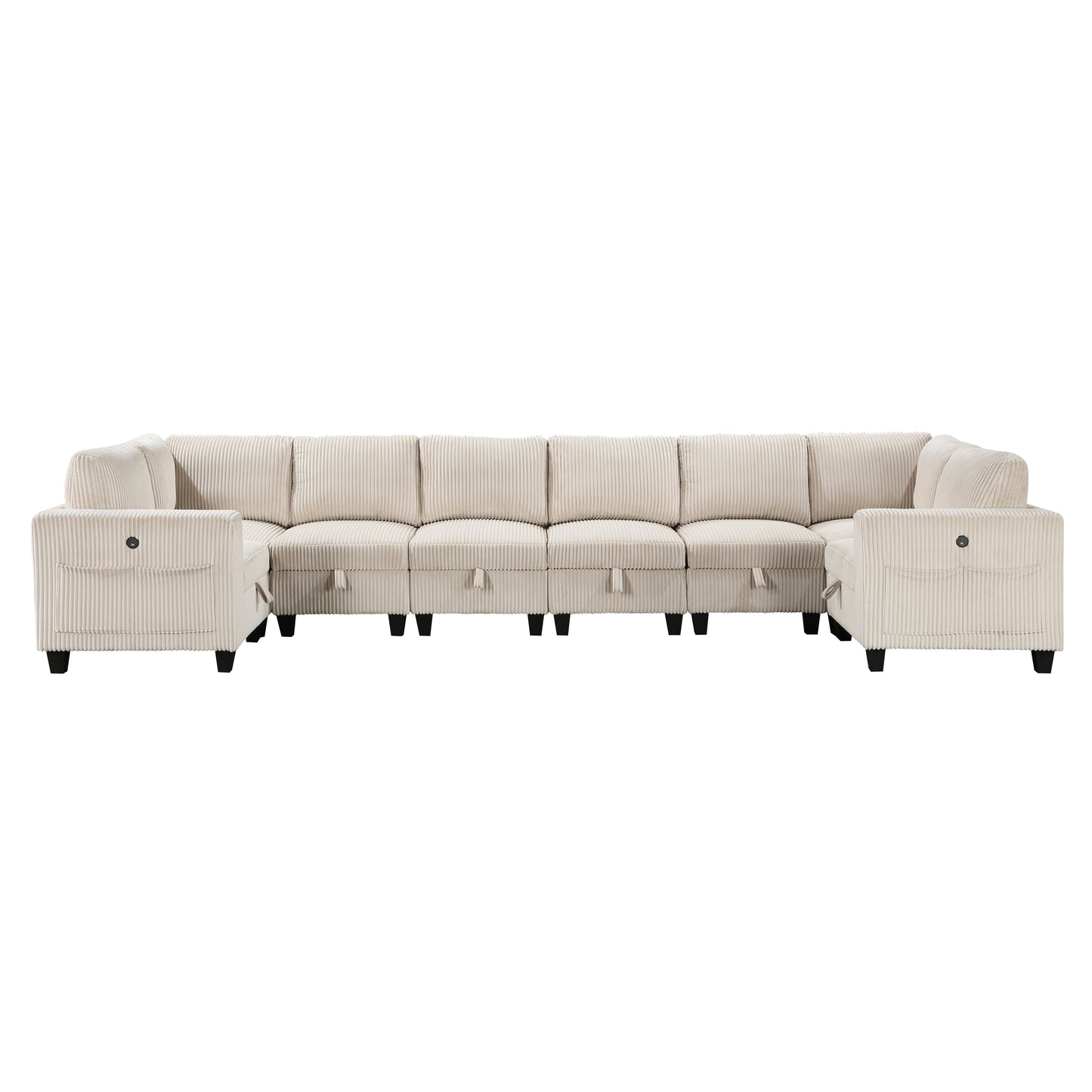 Homelegance Walterboro Sectional Sofa in Beige 9650BE-8SC