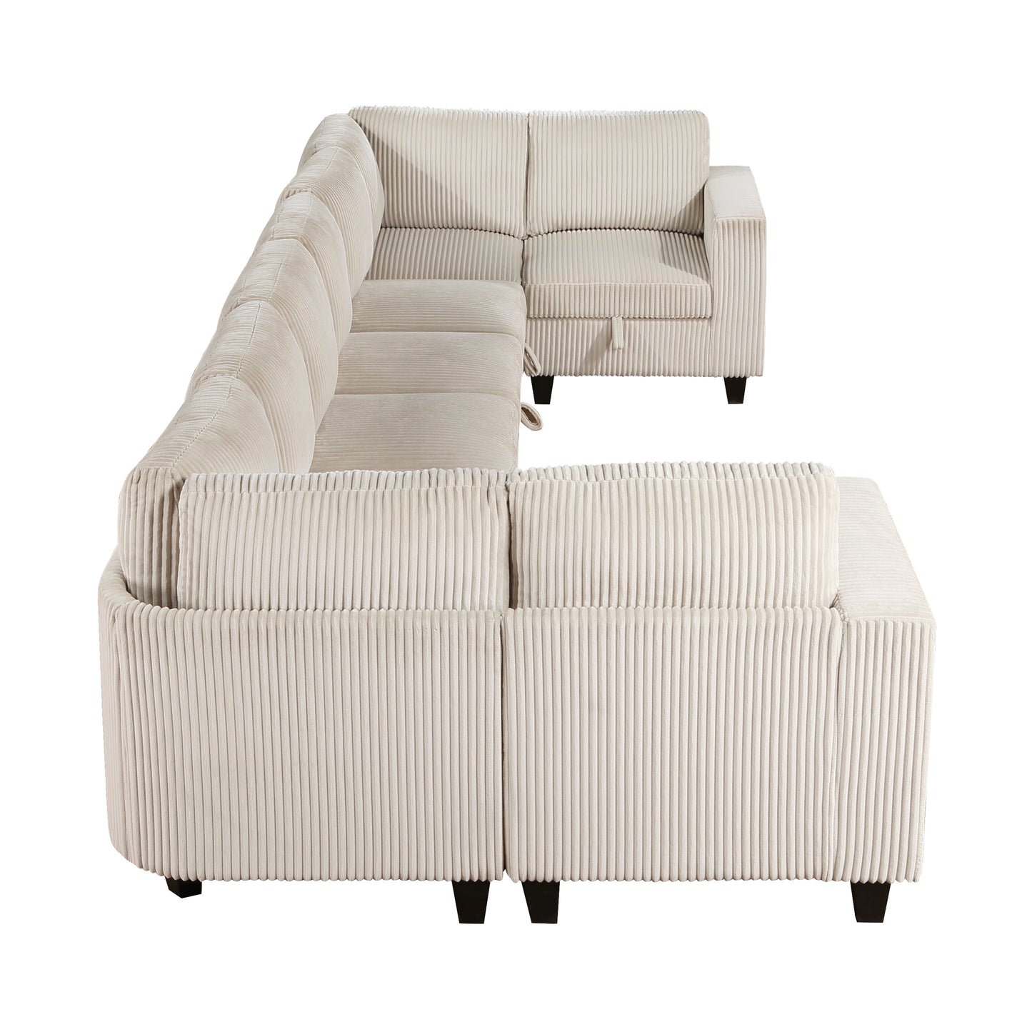 Homelegance Walterboro Sectional Sofa in Beige 9650BE-8SC