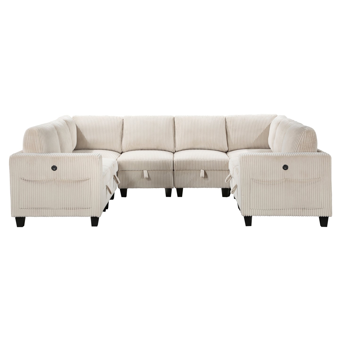 Homelegance Walterboro Sectional Sofa in Beige 9650BE-8SC