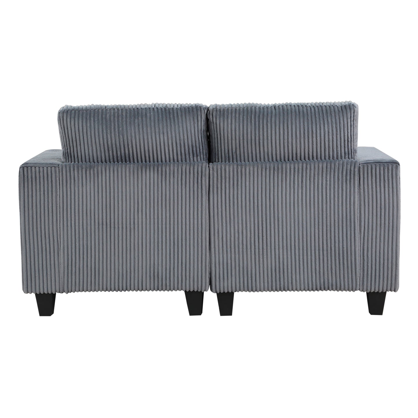 Homelegance Walterboro Loveseat Dark Gray Corduroy with Hidden Storage 9650DG-2