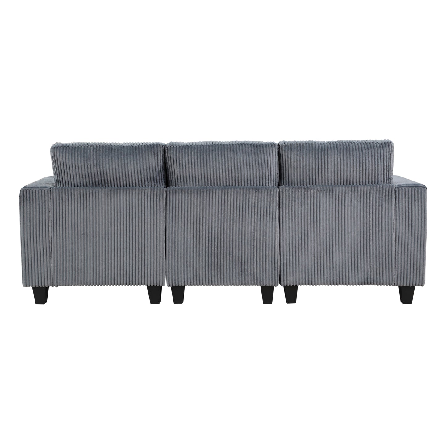 Homelegance Walterboro Dark Gray Sectional Sofa with USB Charging and Storage 9650DG-3