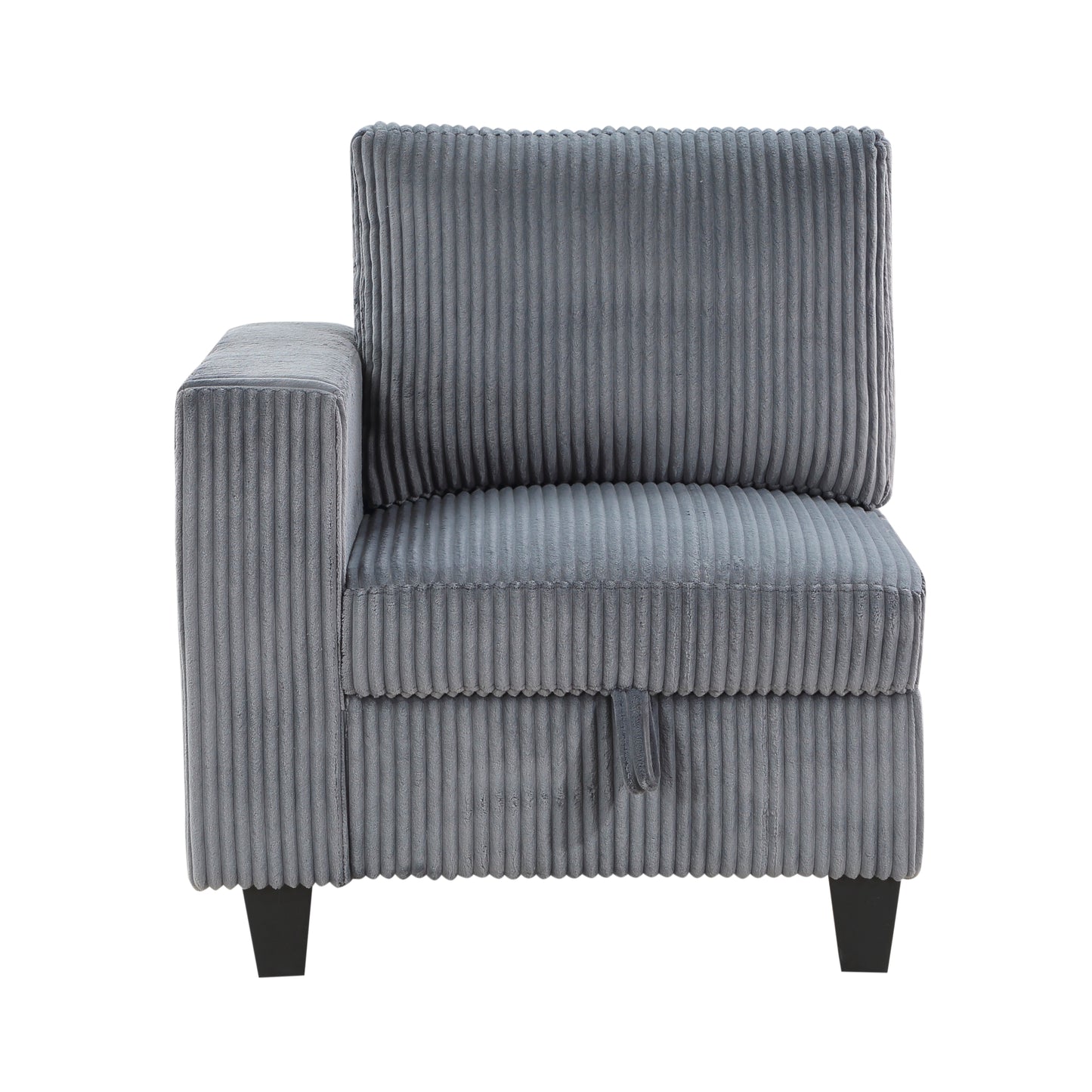 Homelegance Walterboro Sectional Sofa in Dark Gray 9650DG-5SC