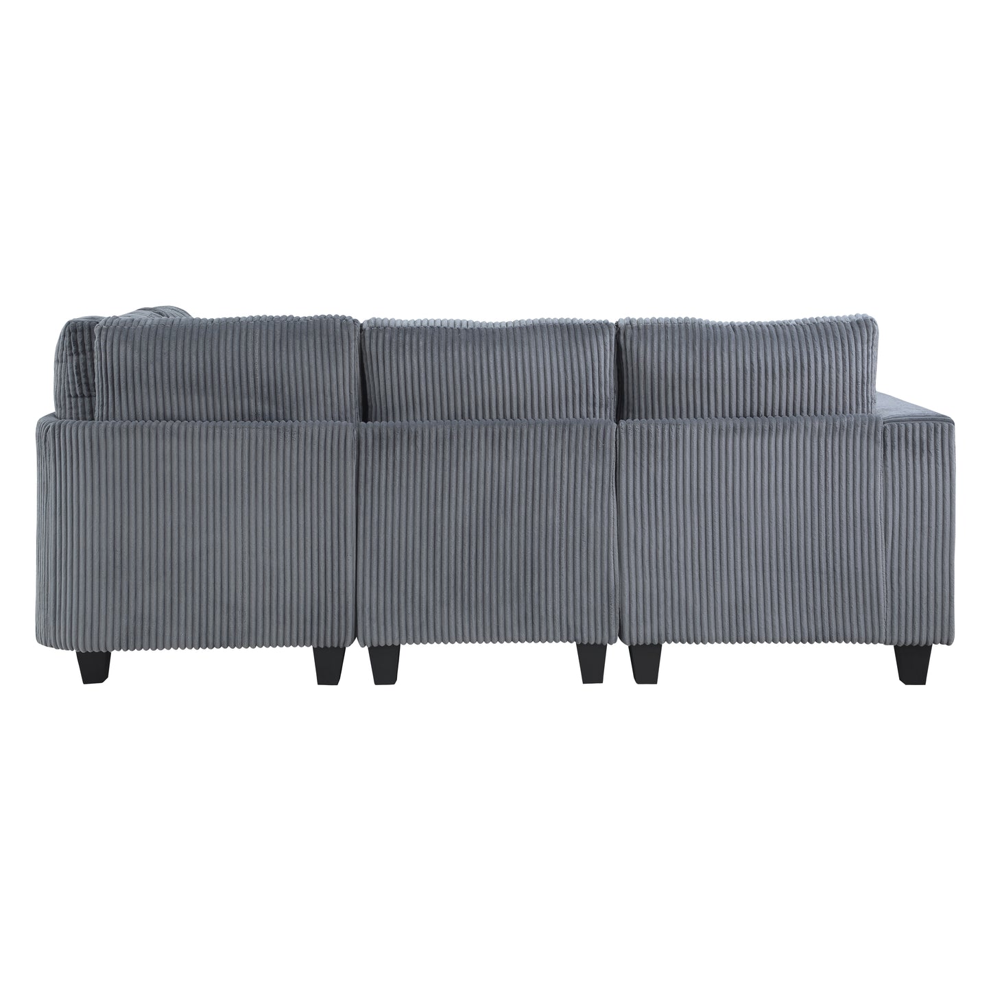 Homelegance Walterboro Sectional Sofa in Dark Gray 9650DG-4SC