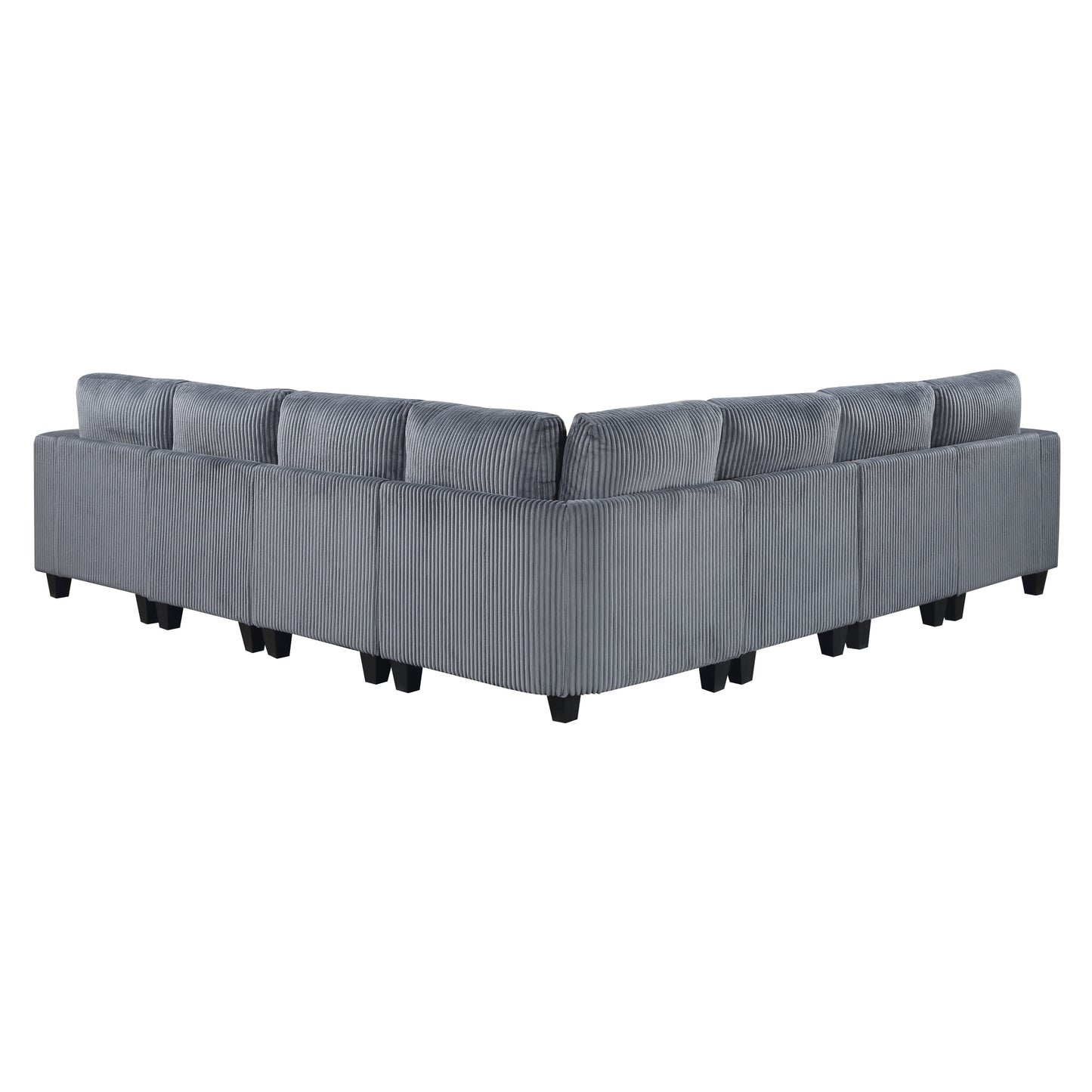 Homelegance Walterboro Sectional Sofa in Dark Gray 9650DG-7SC