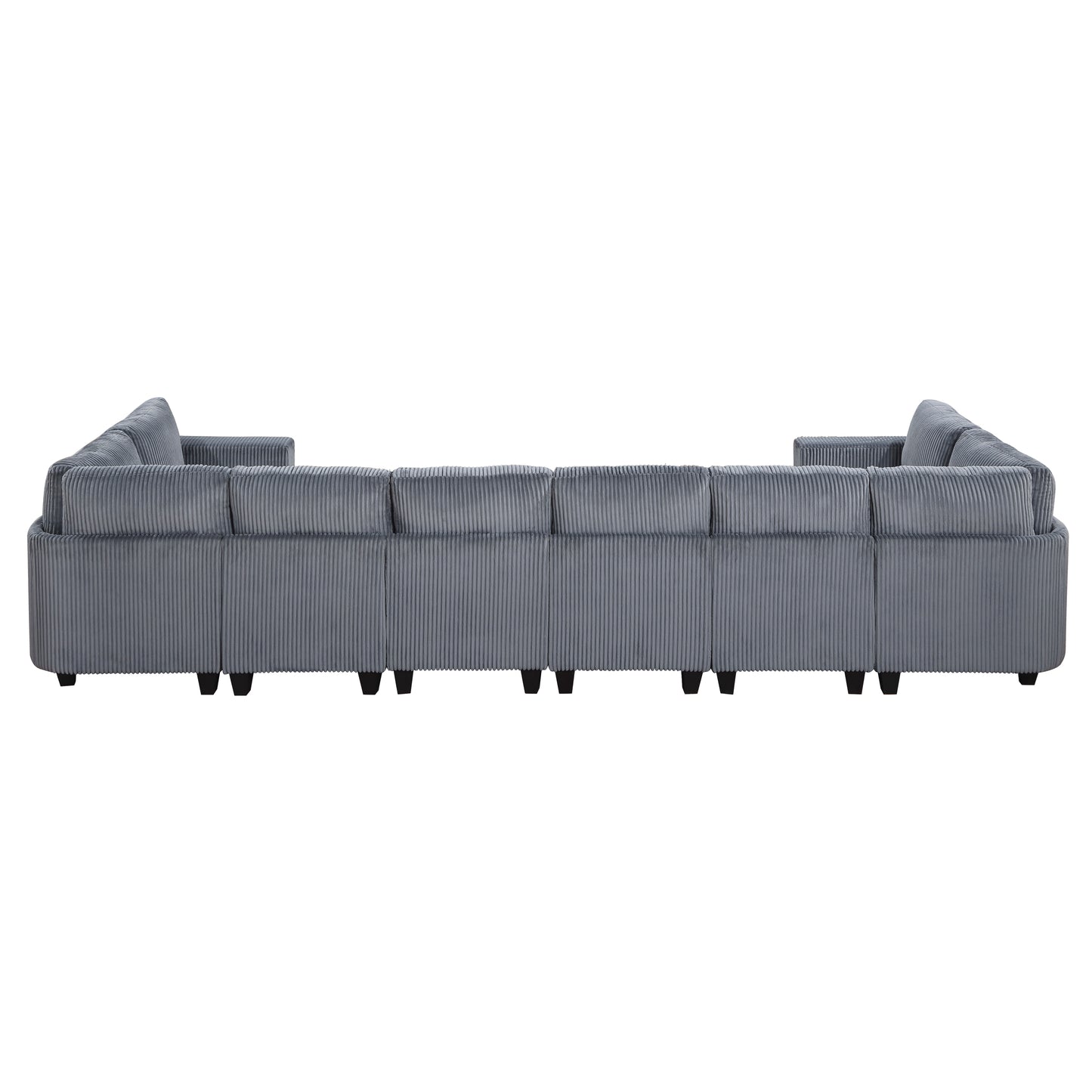 Homelegance Walterboro Sectional Sofa in Dark Gray 9650DG-8SC