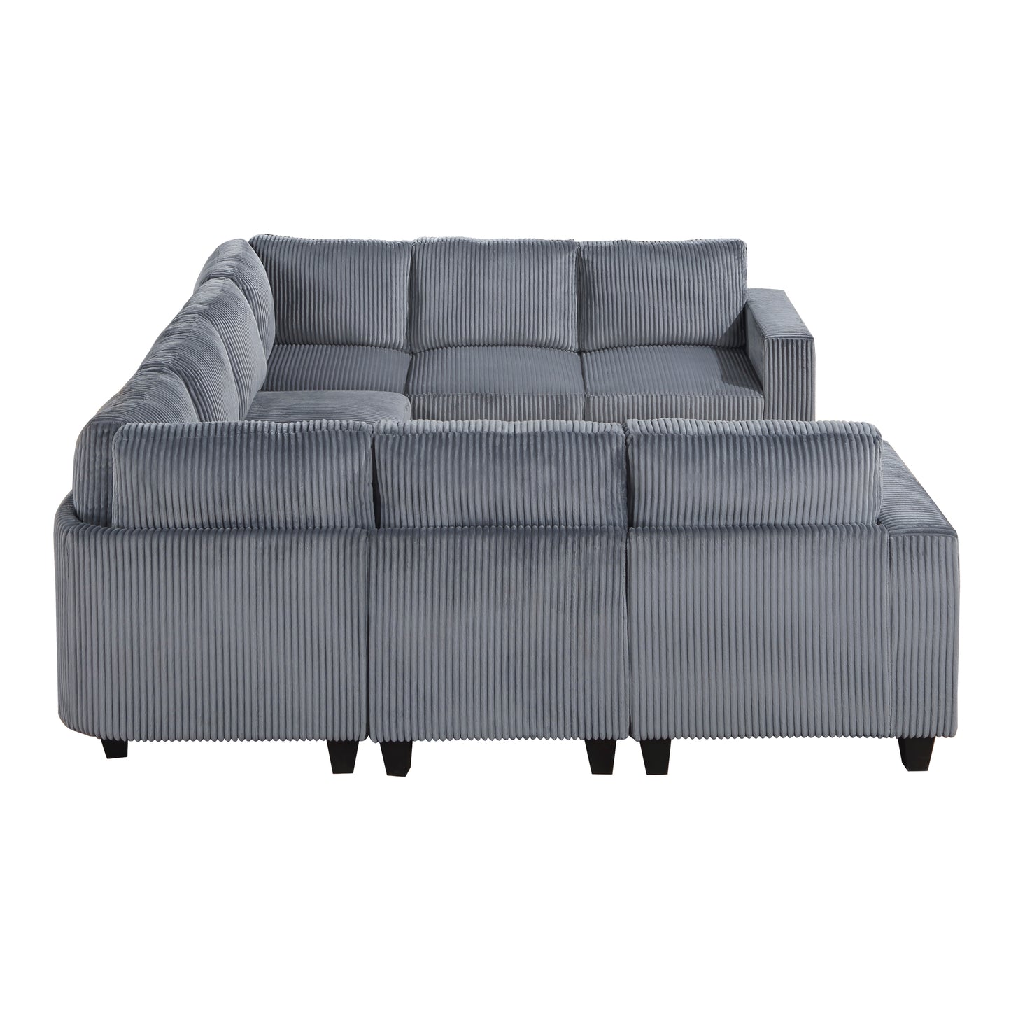 Homelegance Walterboro Sectional Sofa in Dark Gray 9650DG-8SC