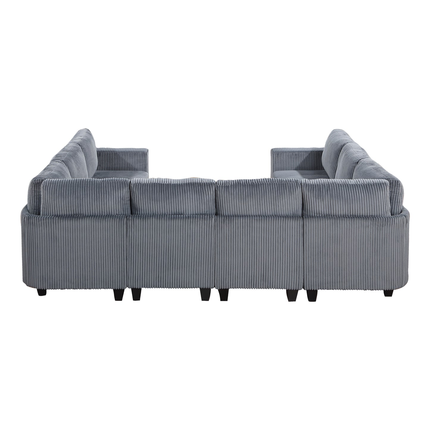 Homelegance Walterboro Sectional Sofa in Dark Gray 9650DG-8SC