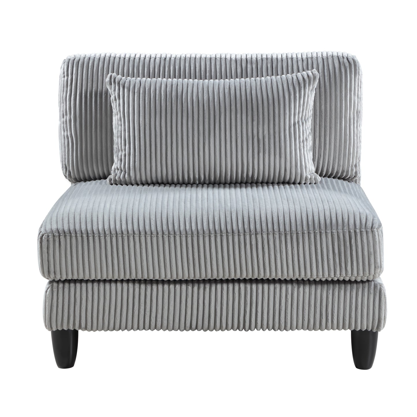 Homelegance Sectional Sofa Gray Fabric 9688GY-63CR3AC