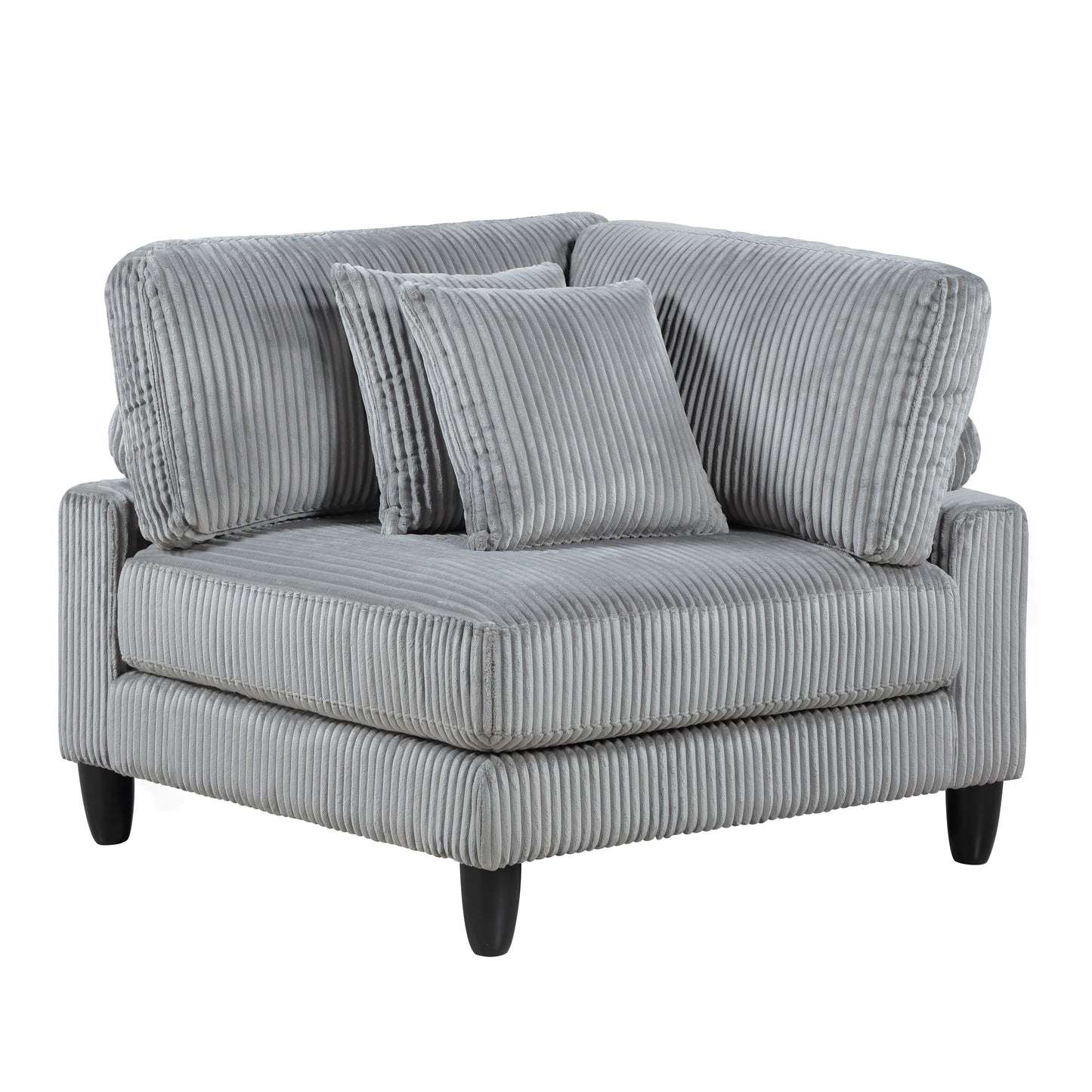 Homelegance 4-Piece Modular Sectional Sofa in Gray with Ottoman 9688GY-42CRACOT