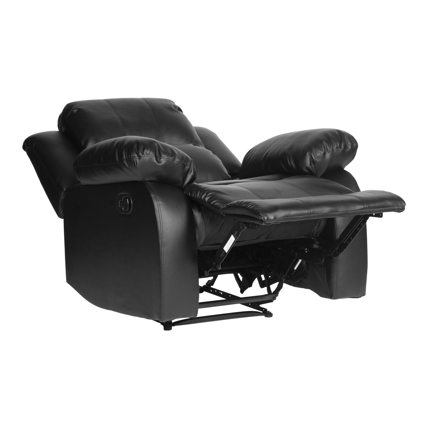 Homelegance Cranley Reclining Chair in Black Faux Leather 9700BLK-1