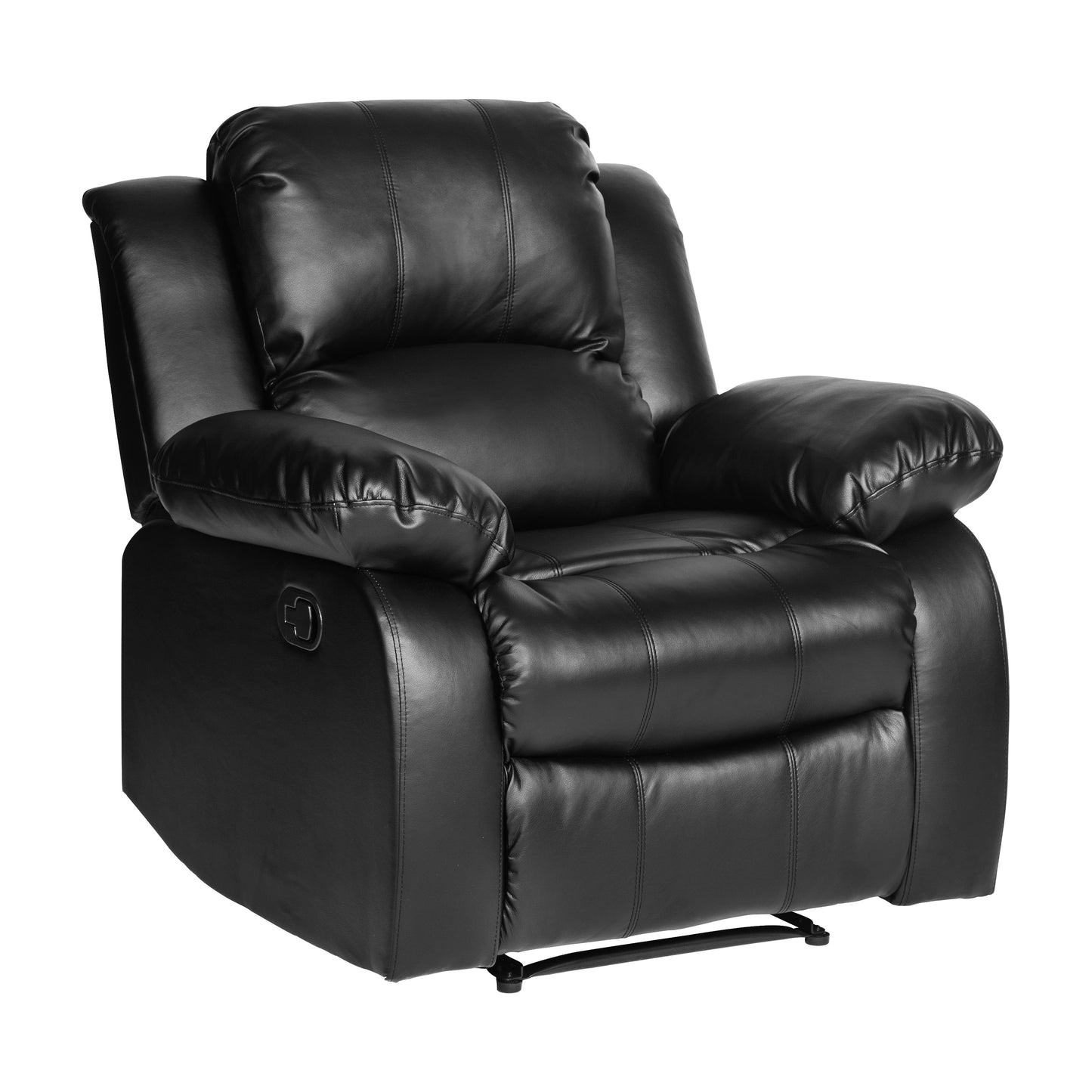 Homelegance Cranley Reclining Chair in Black Faux Leather 9700BLK-1
