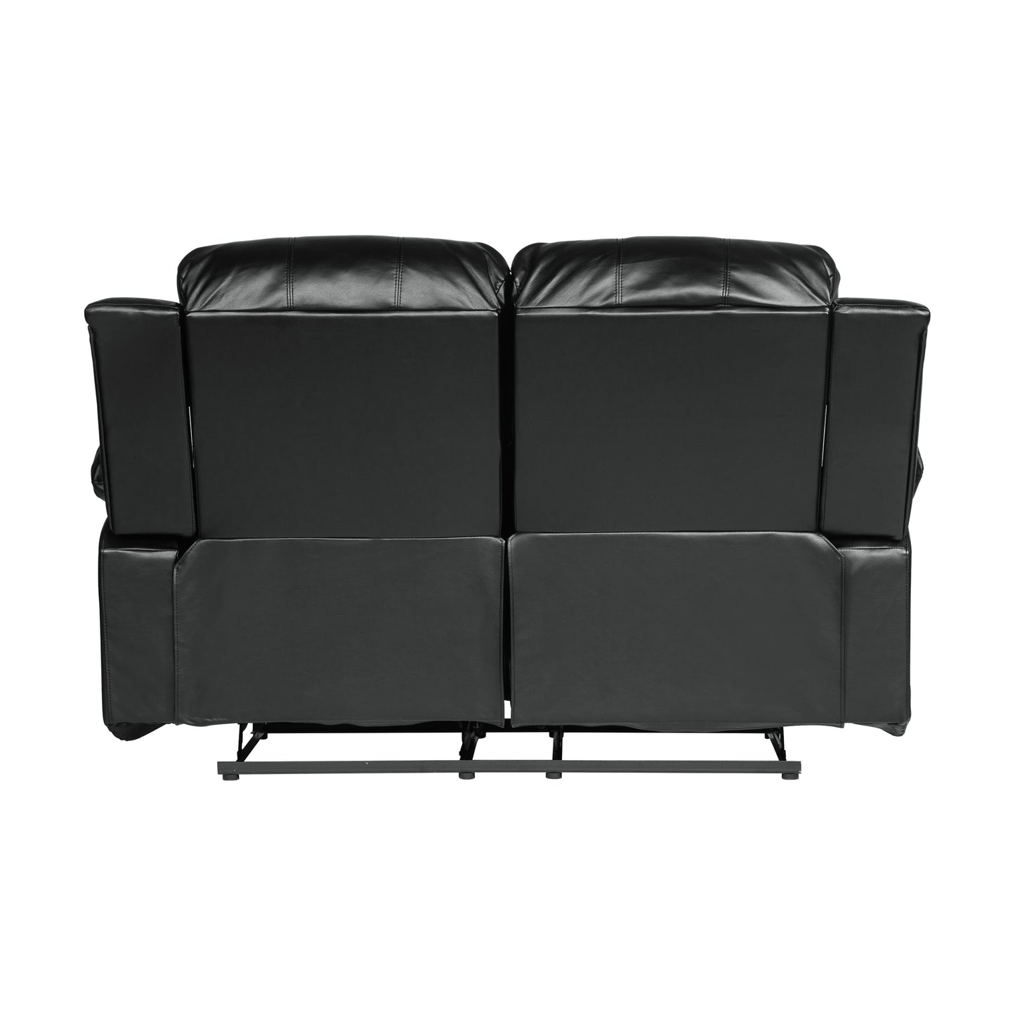 Homelegance Cranley Loveseat Reclining in Black Faux Leather 9700BLK-2