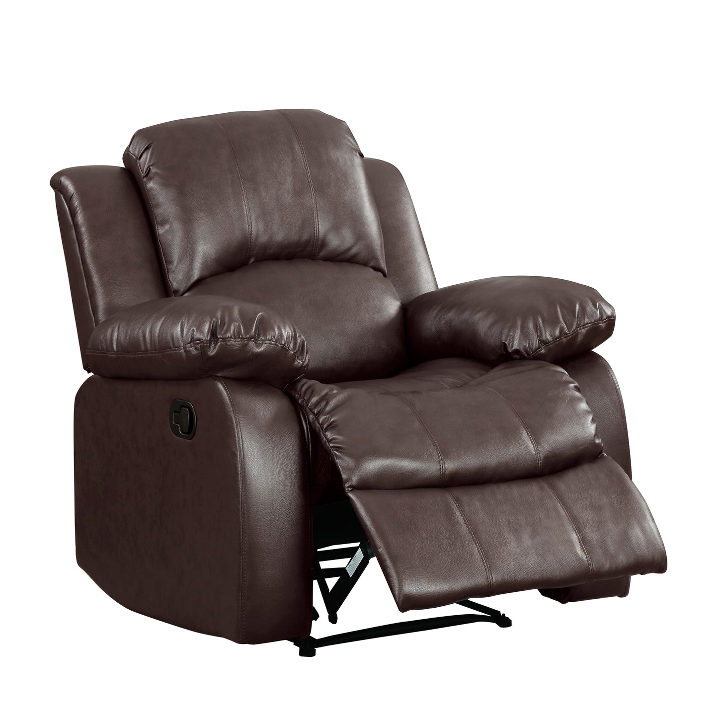 Homelegance Cranley Reclining Chair in Brown Faux Leather 9700BRW-1