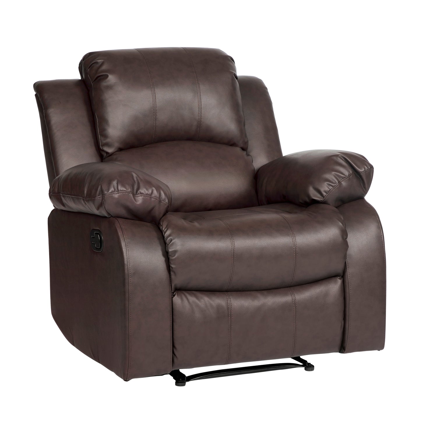 Homelegance Cranley Reclining Chair in Brown Faux Leather 9700BRW-1