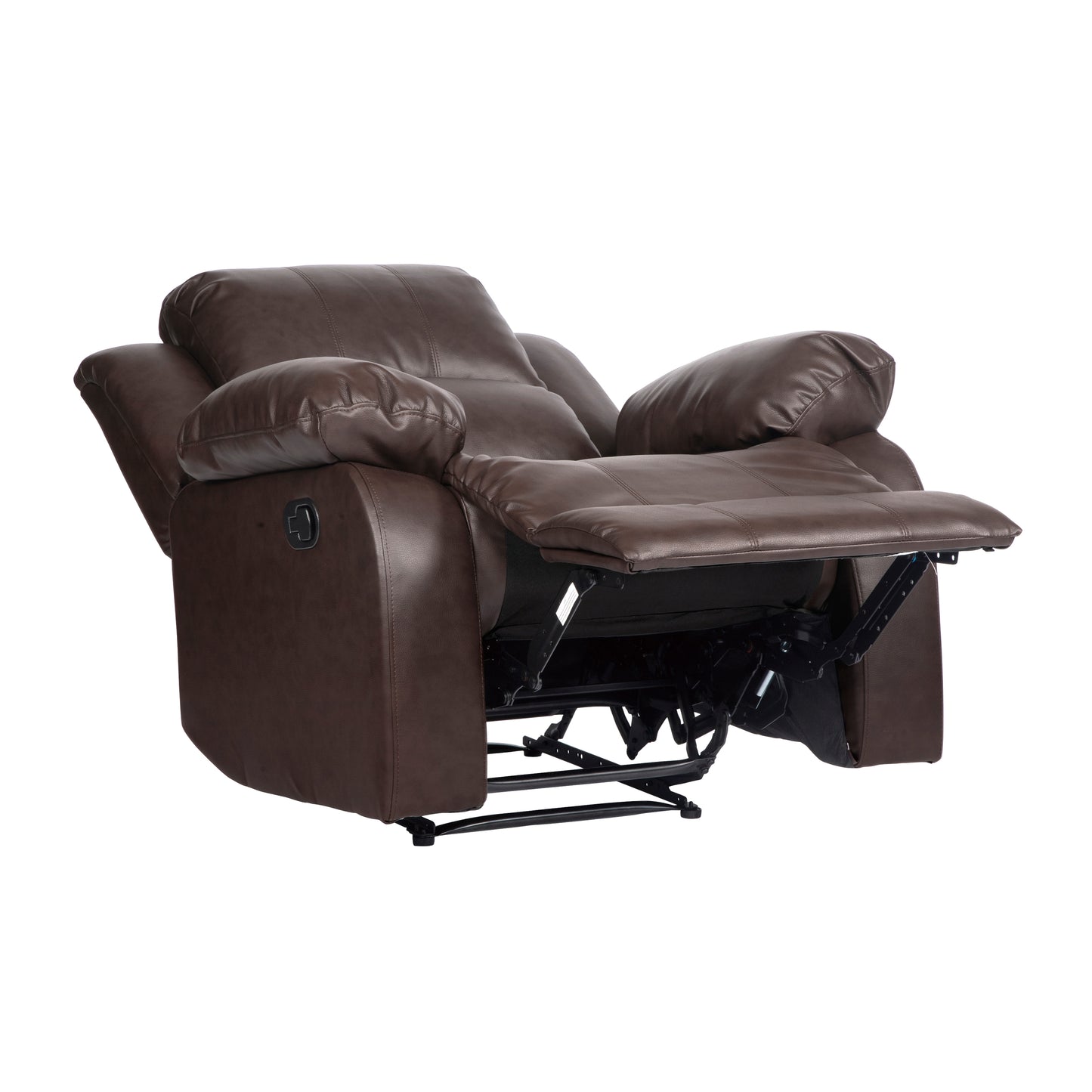 Homelegance Cranley Reclining Chair in Brown Faux Leather 9700BRW-1