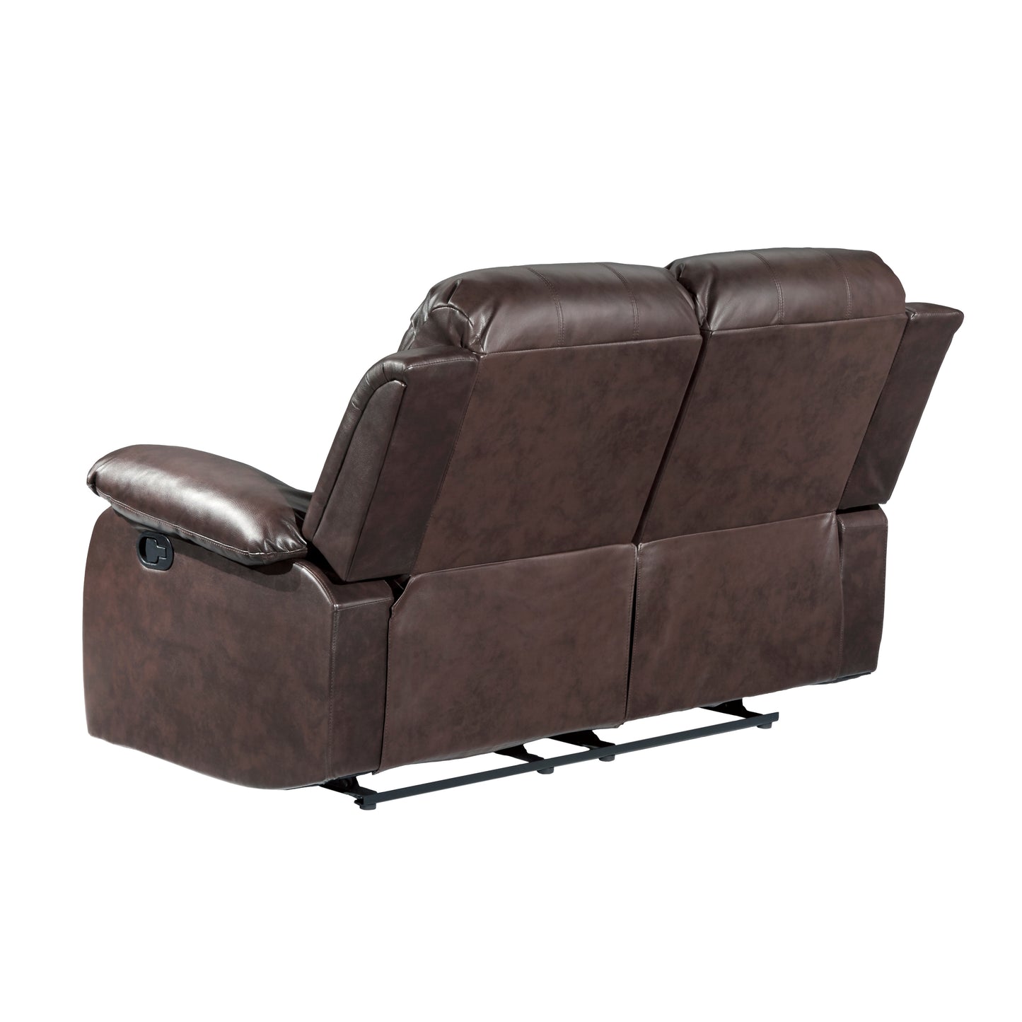 Homelegance Cranley Loveseat Reclining in Brown Faux Leather 9700BRW-2