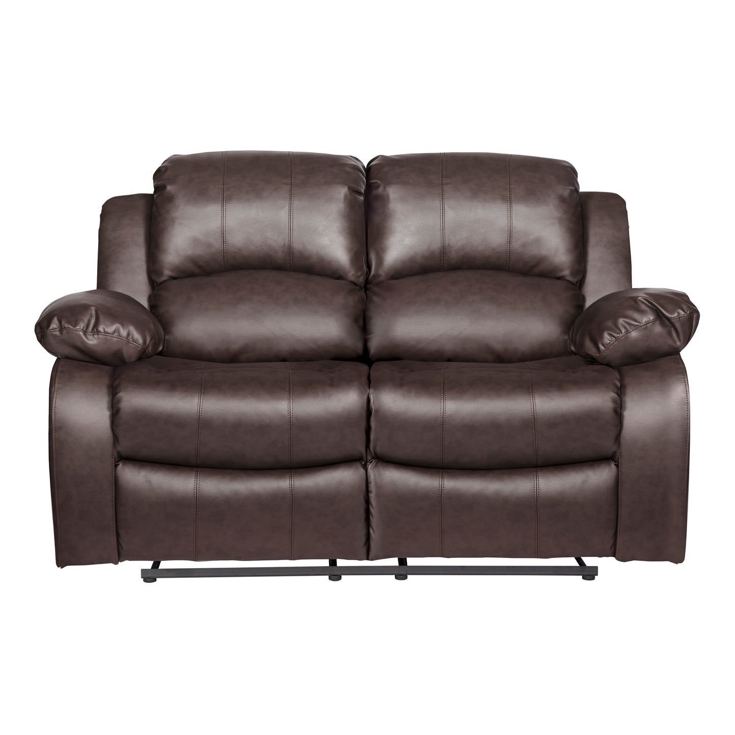 Homelegance Cranley Loveseat Reclining in Brown Faux Leather 9700BRW-2