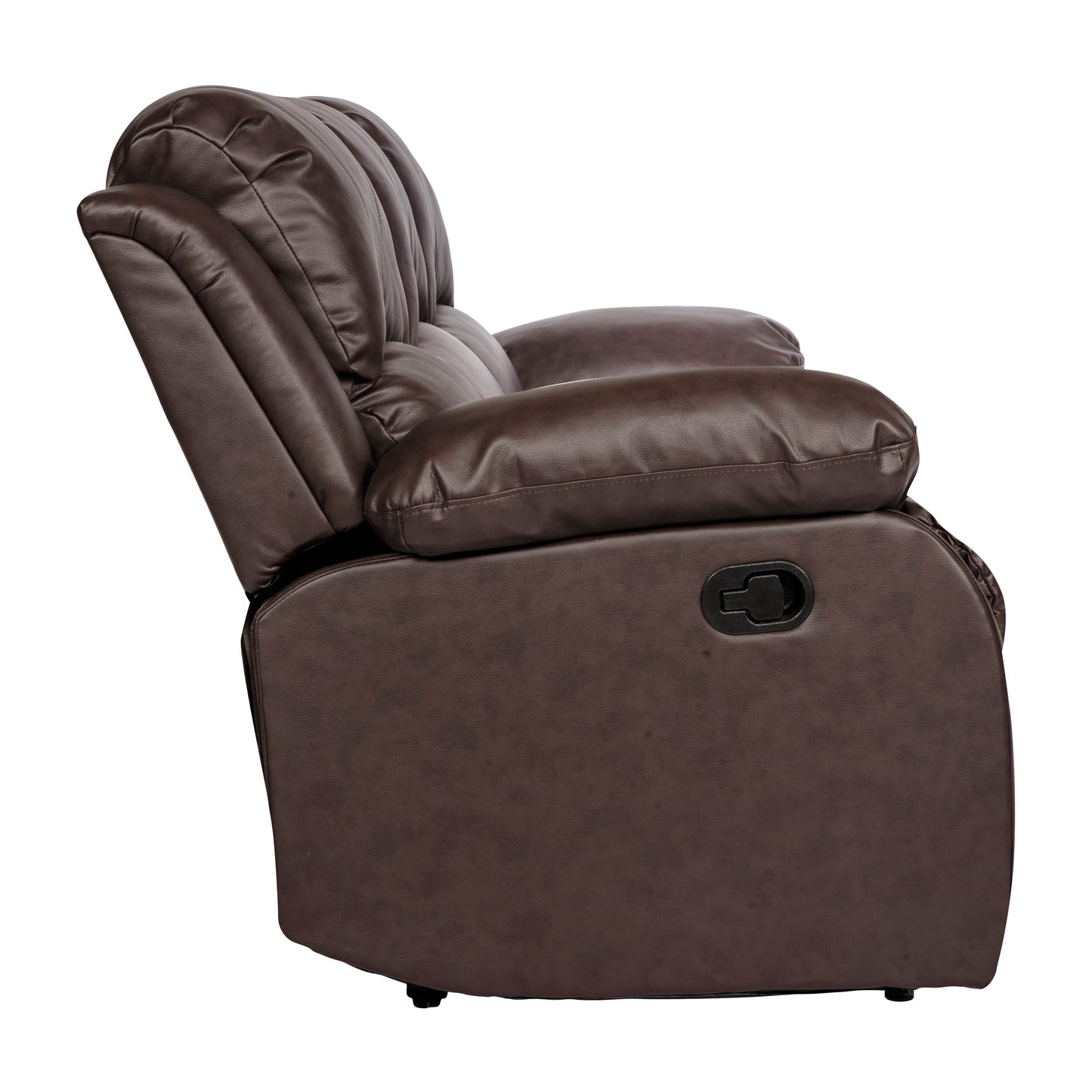 Homelegance Cranley Brown Faux Leather Double Reclining Sectional Sofa 9700BRW-3